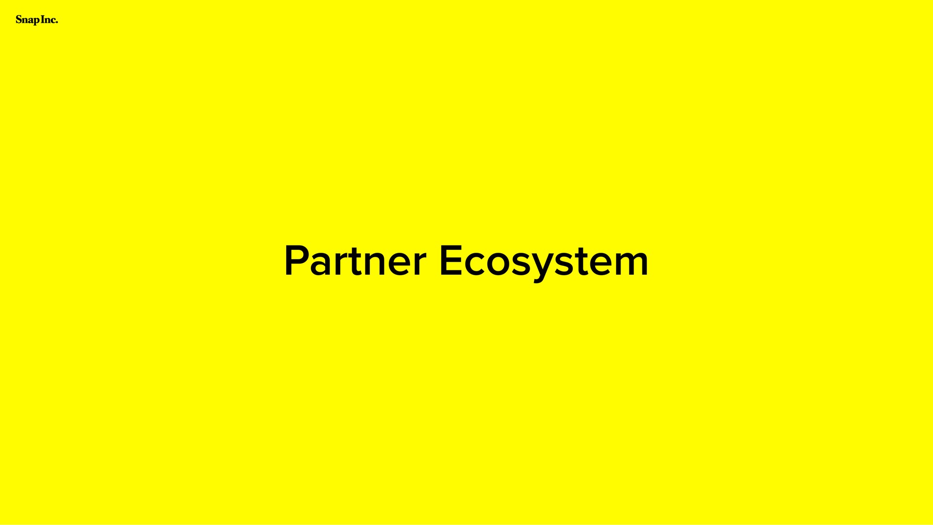 partner ecosystem | Snap Inc