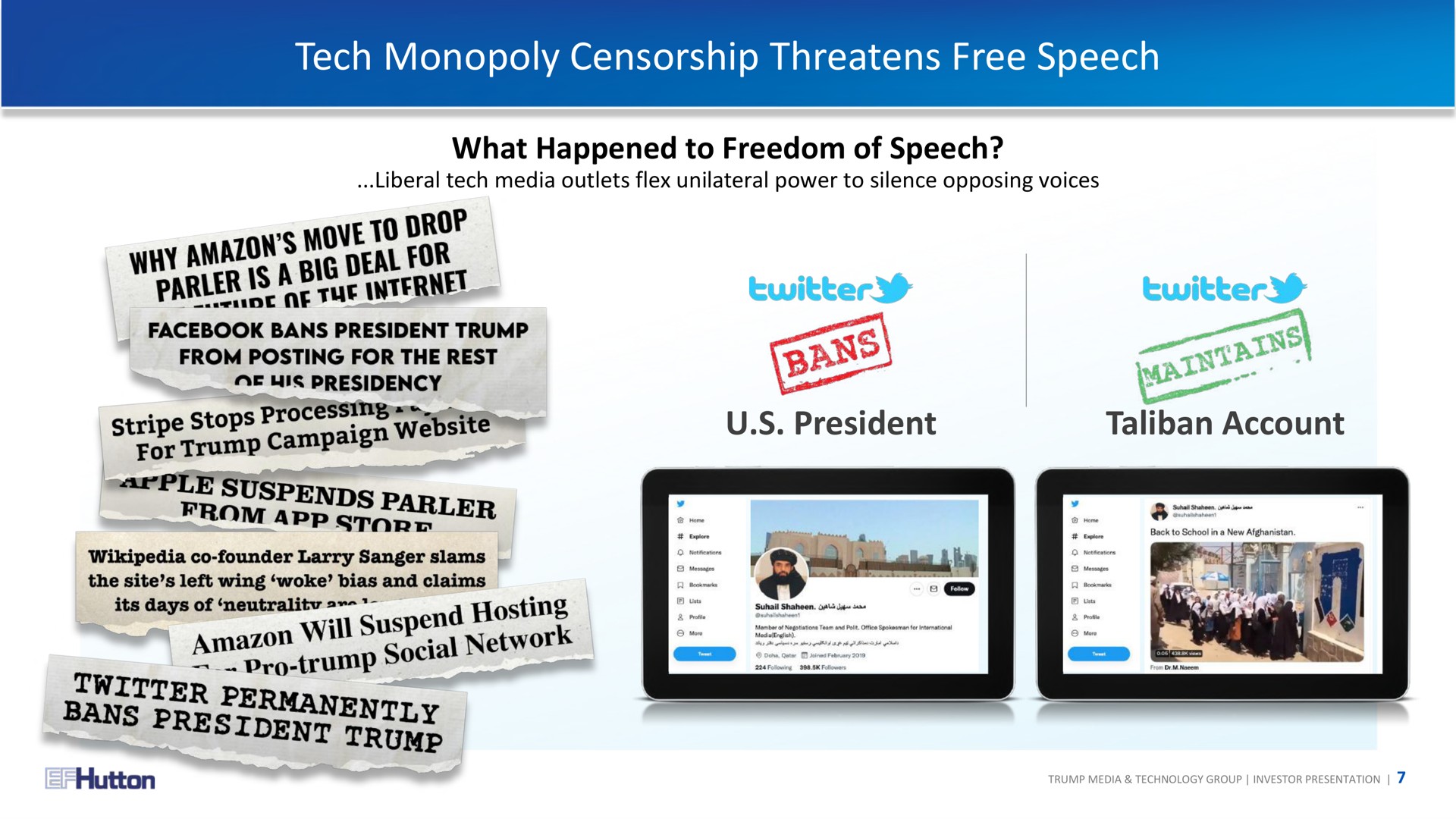 tech monopoly censorship threatens free speech president account move to drop why deal for the stipe tops campaign pan suspends from grant will suspend twitter permanent bans a work | TMTG