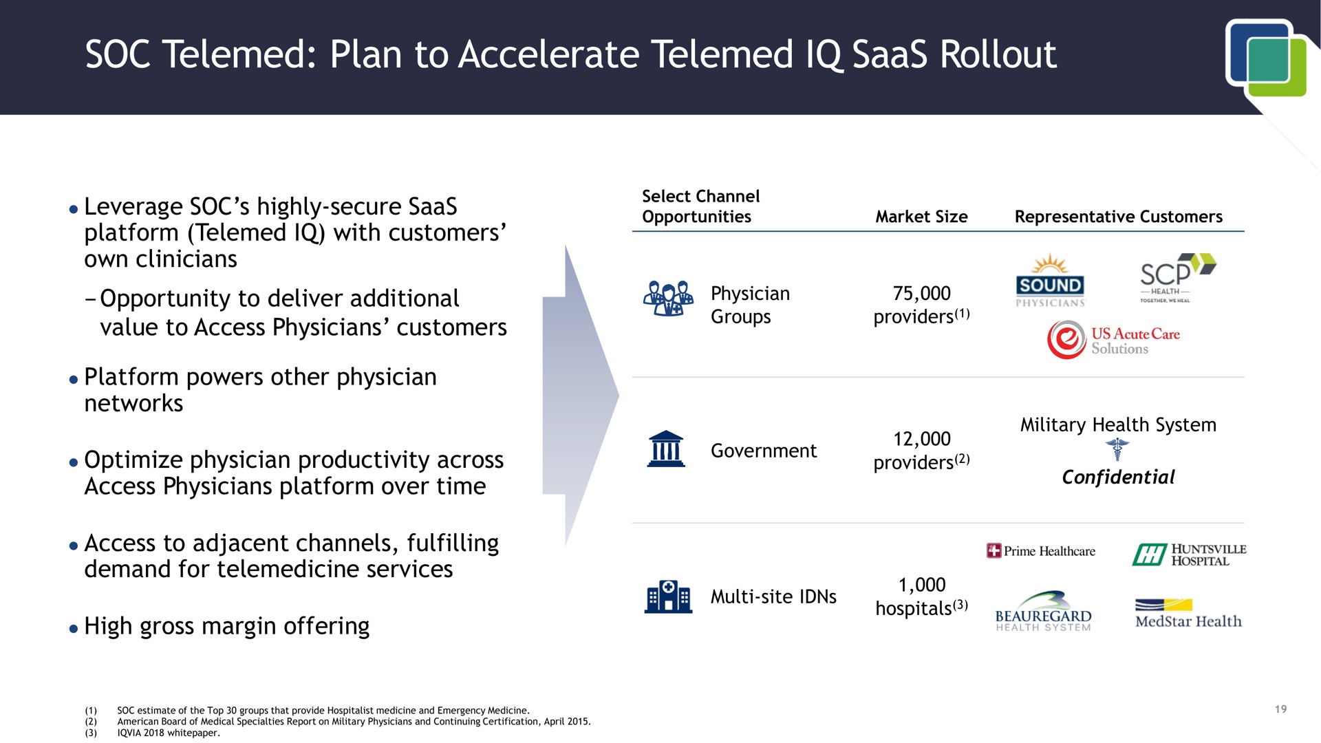 soc plan to accelerate strong revenue growth | SOC Telemed