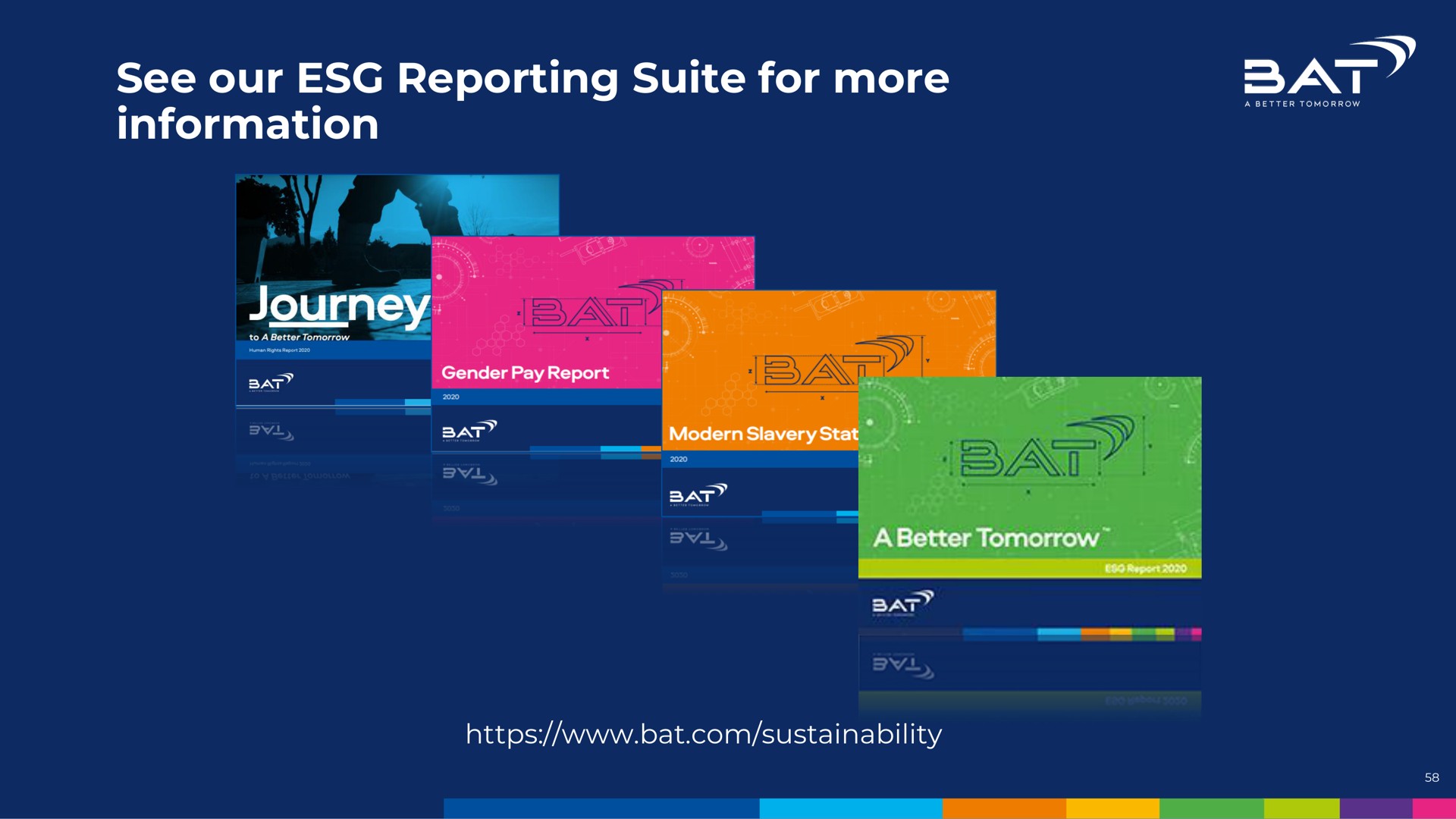 see our reporting suite for more information sat | BAT