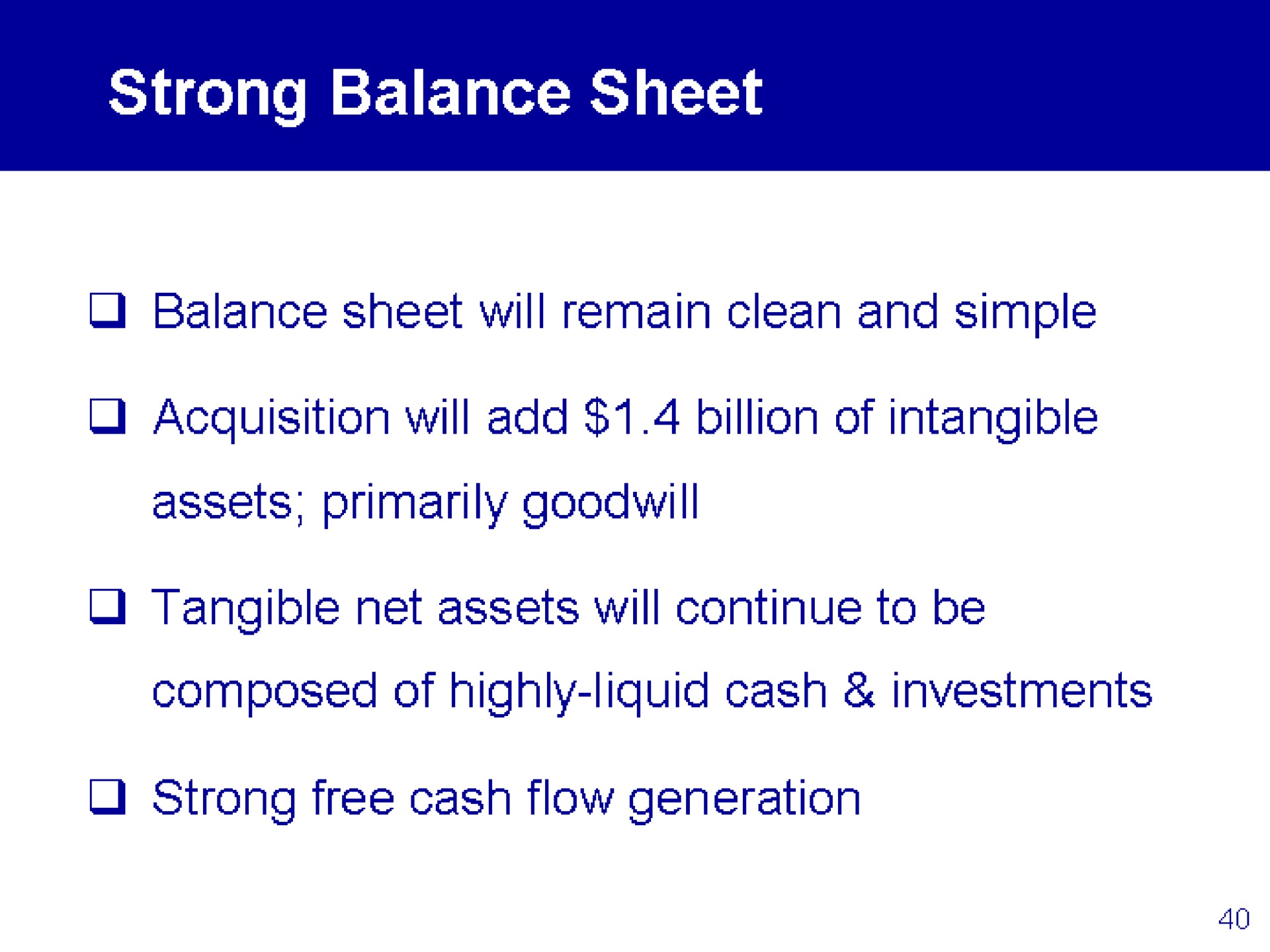 strong balance sheet | eBay
