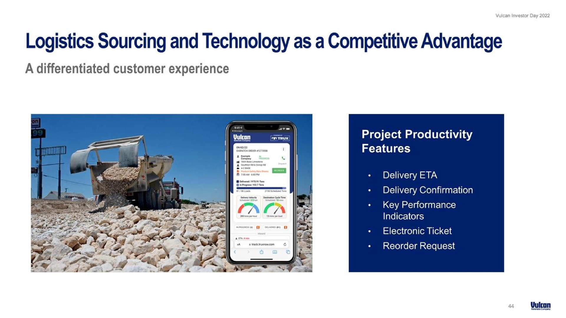 logistics sourcing and technology as a competitive advantage | Vulcan Materials