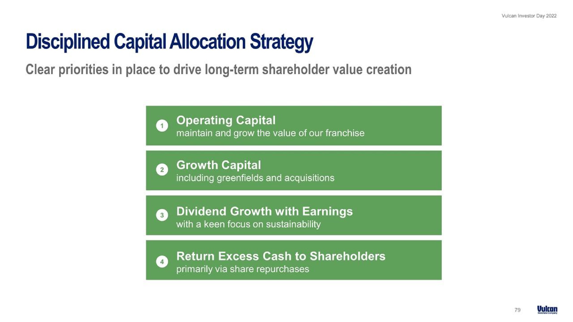 disciplined capital allocation strategy | Vulcan Materials