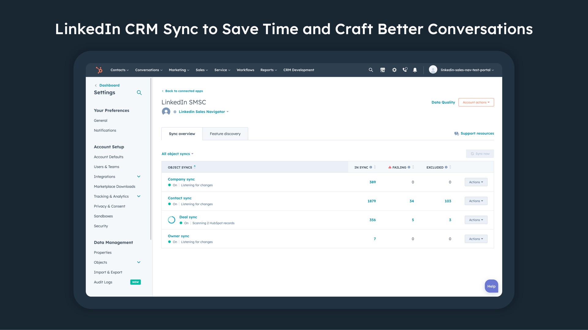 sync to save time and craft better conversations | Hubspot