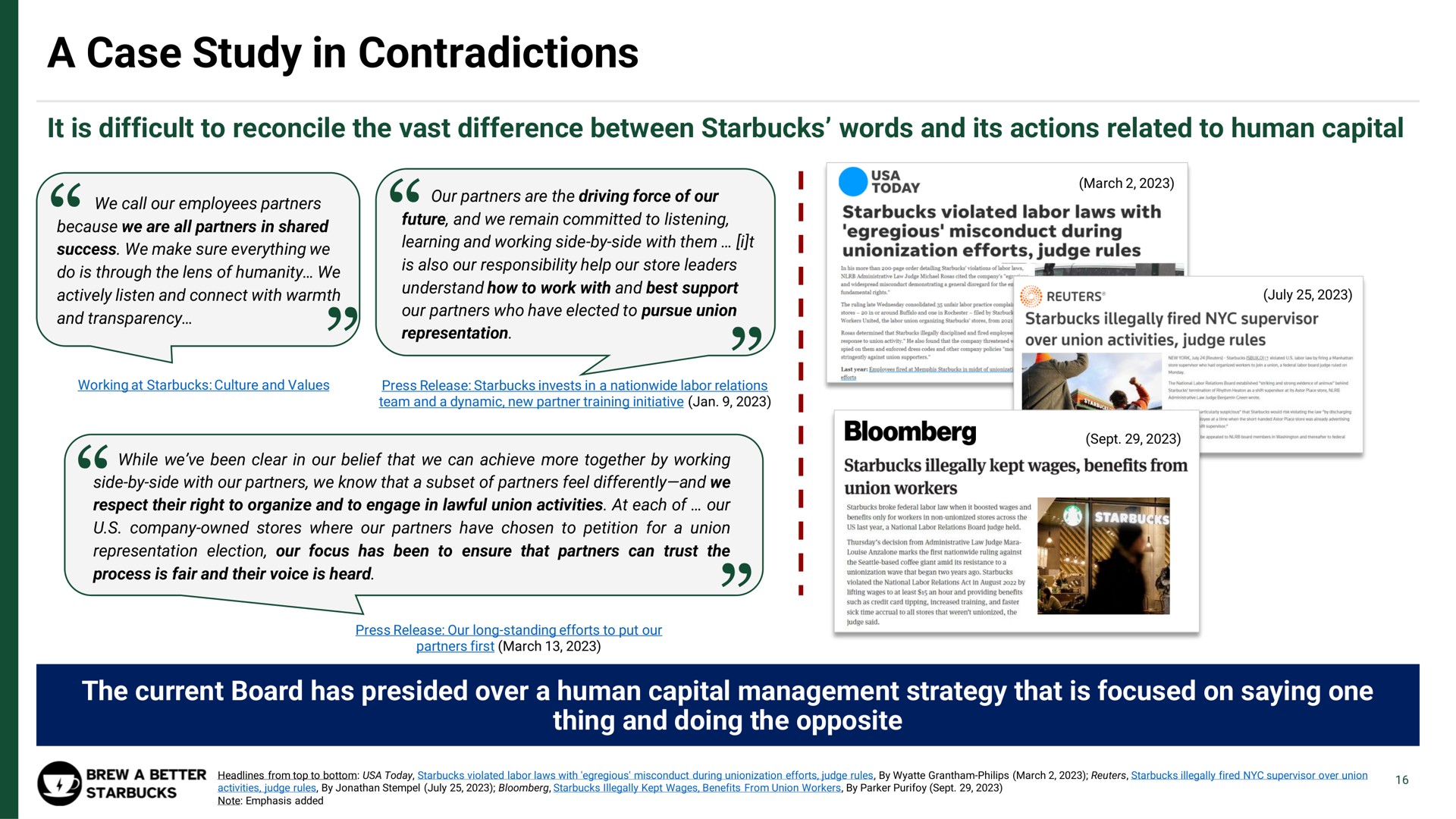 a case study in contradictions i | Strategic Organizing Center