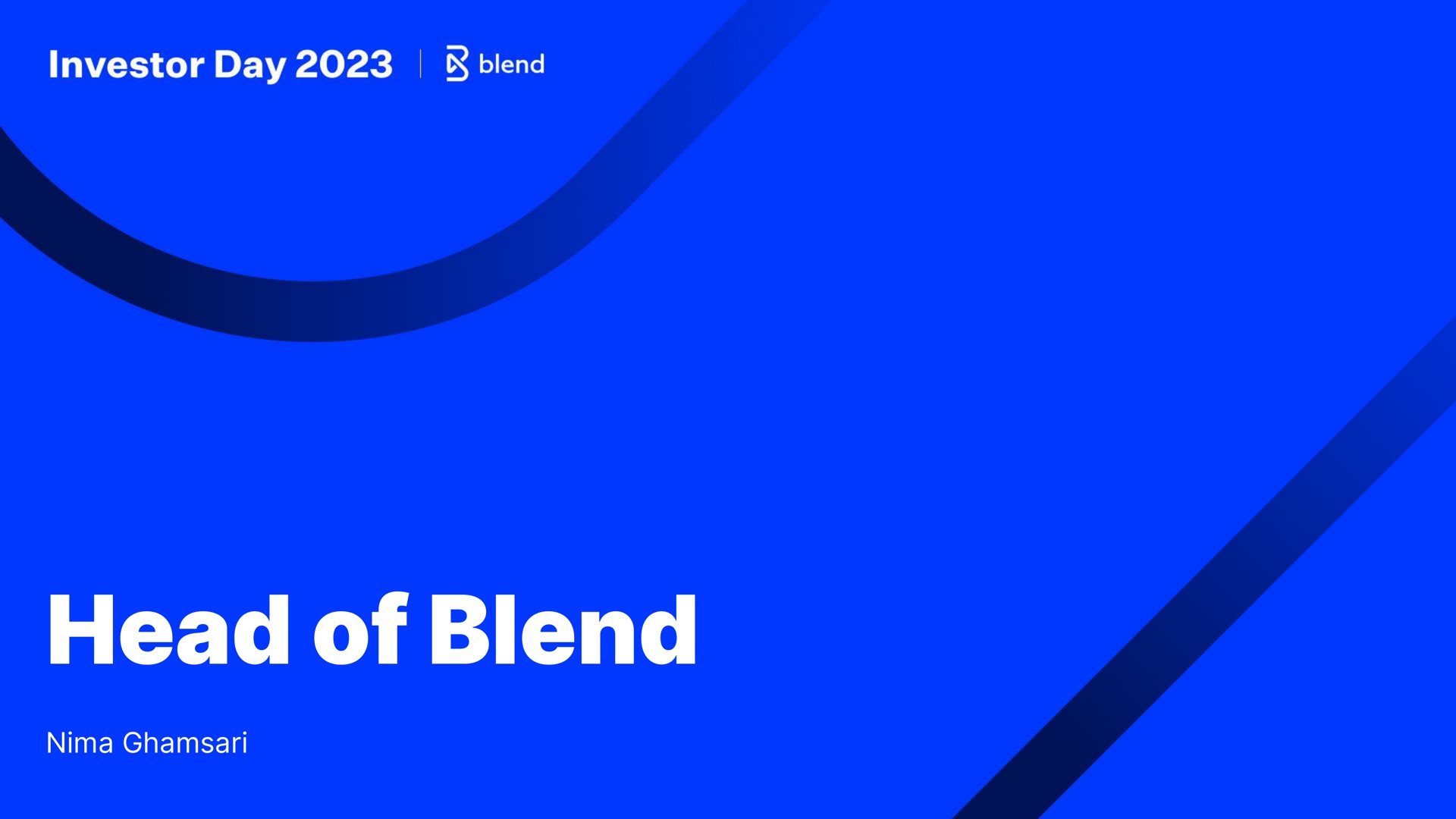 head of blend investor day | Blend