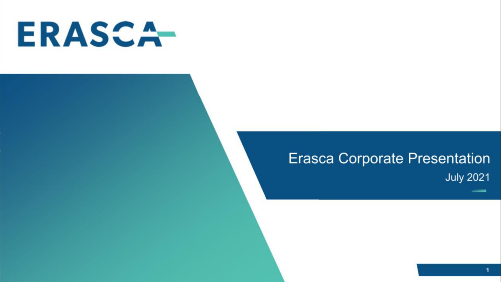 corporate presentation | Erasca