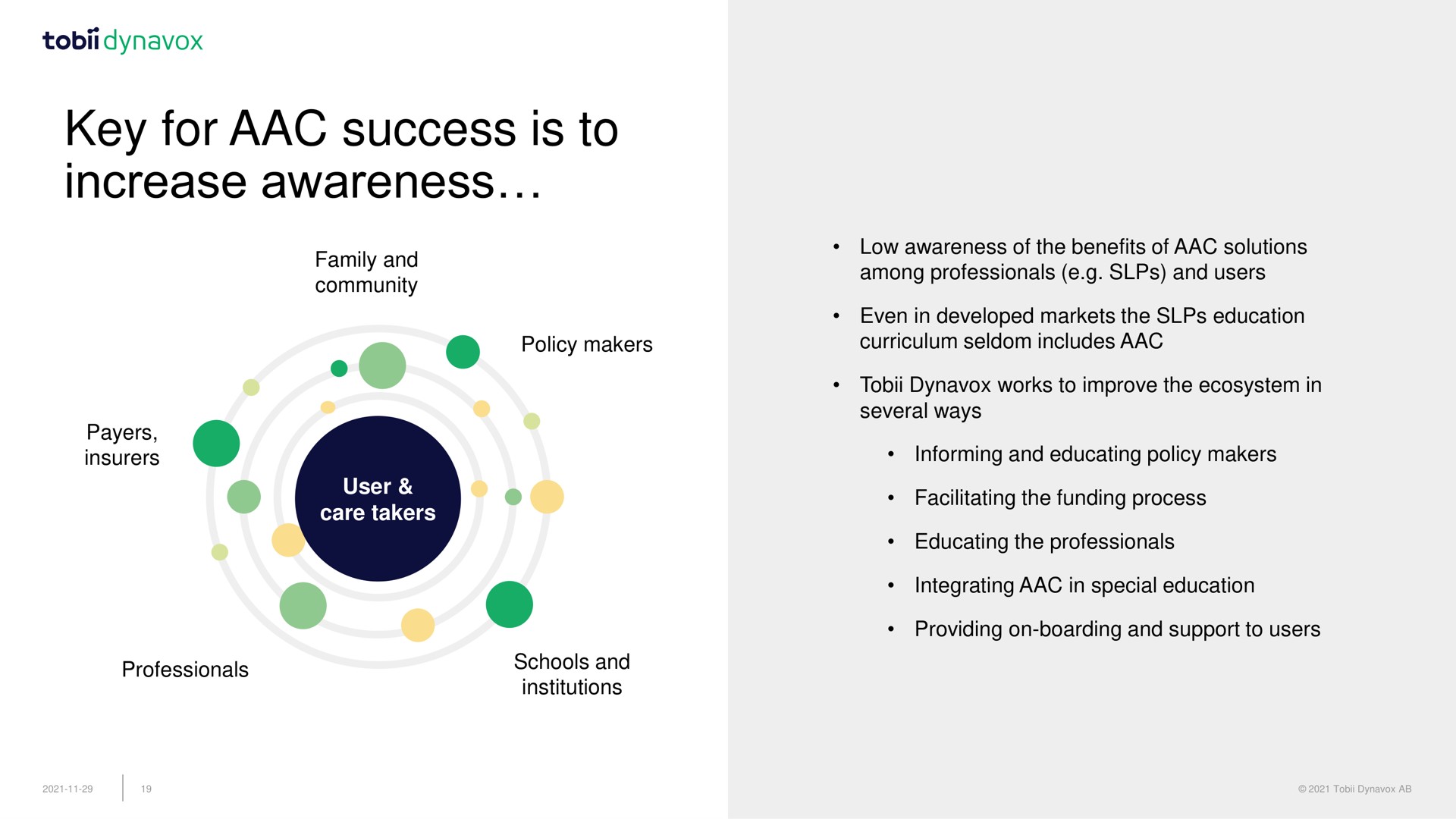 key for success is to increase awareness | Tobii Dynavox