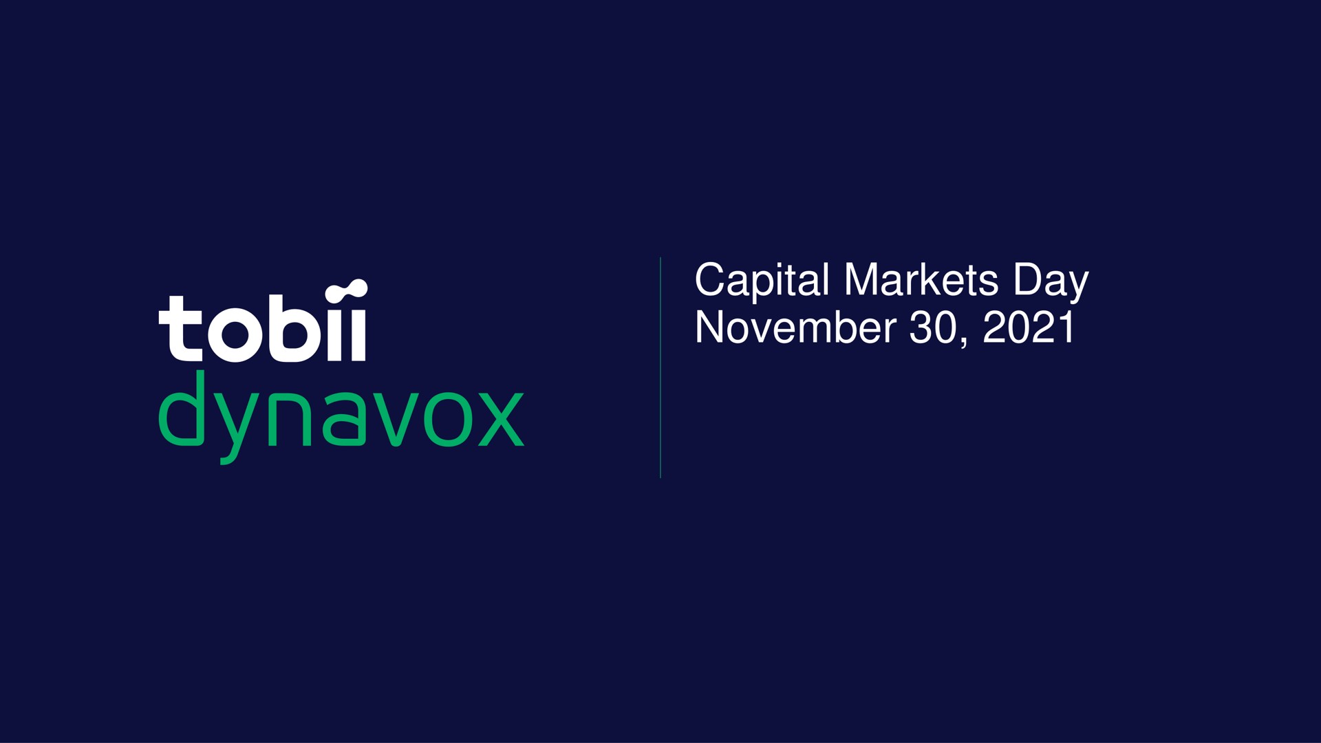 capital markets day | Tobii Dynavox