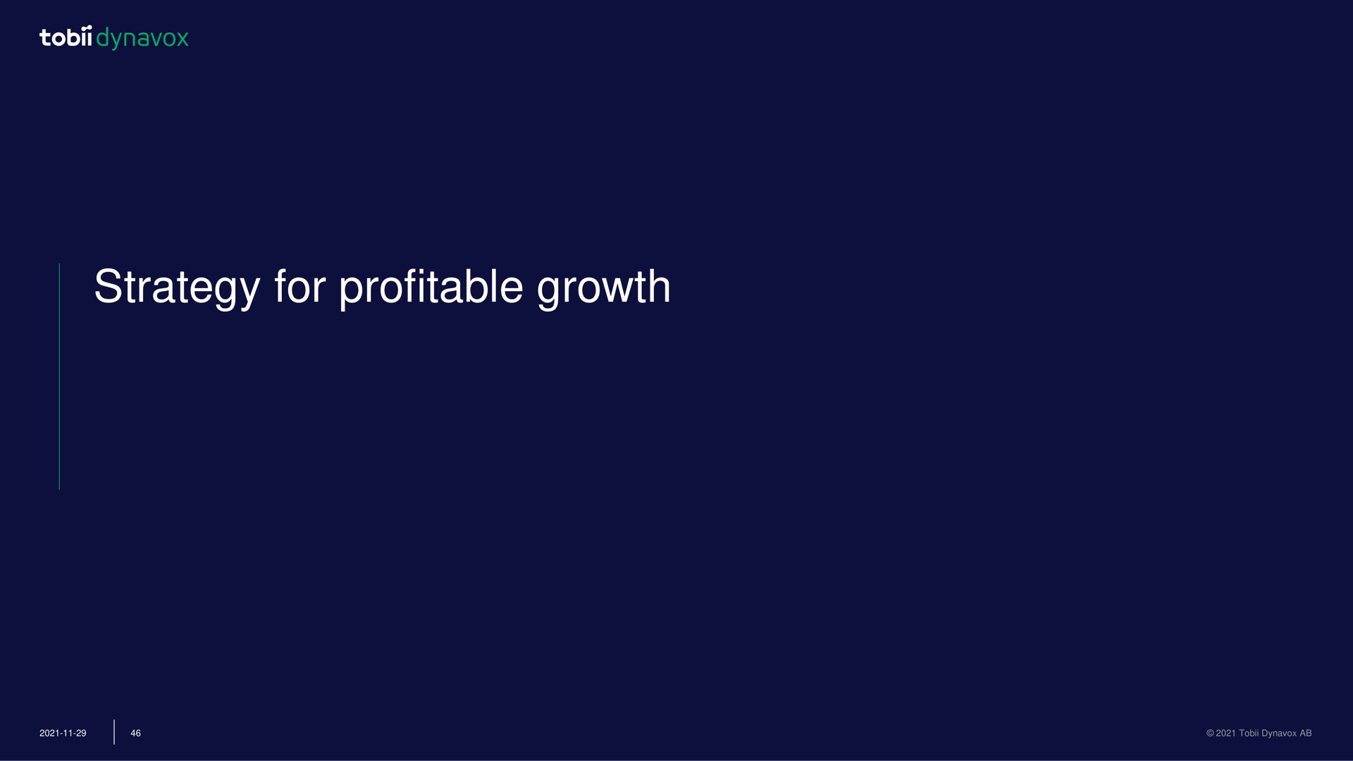 strategy for profitable growth | Tobii Dynavox