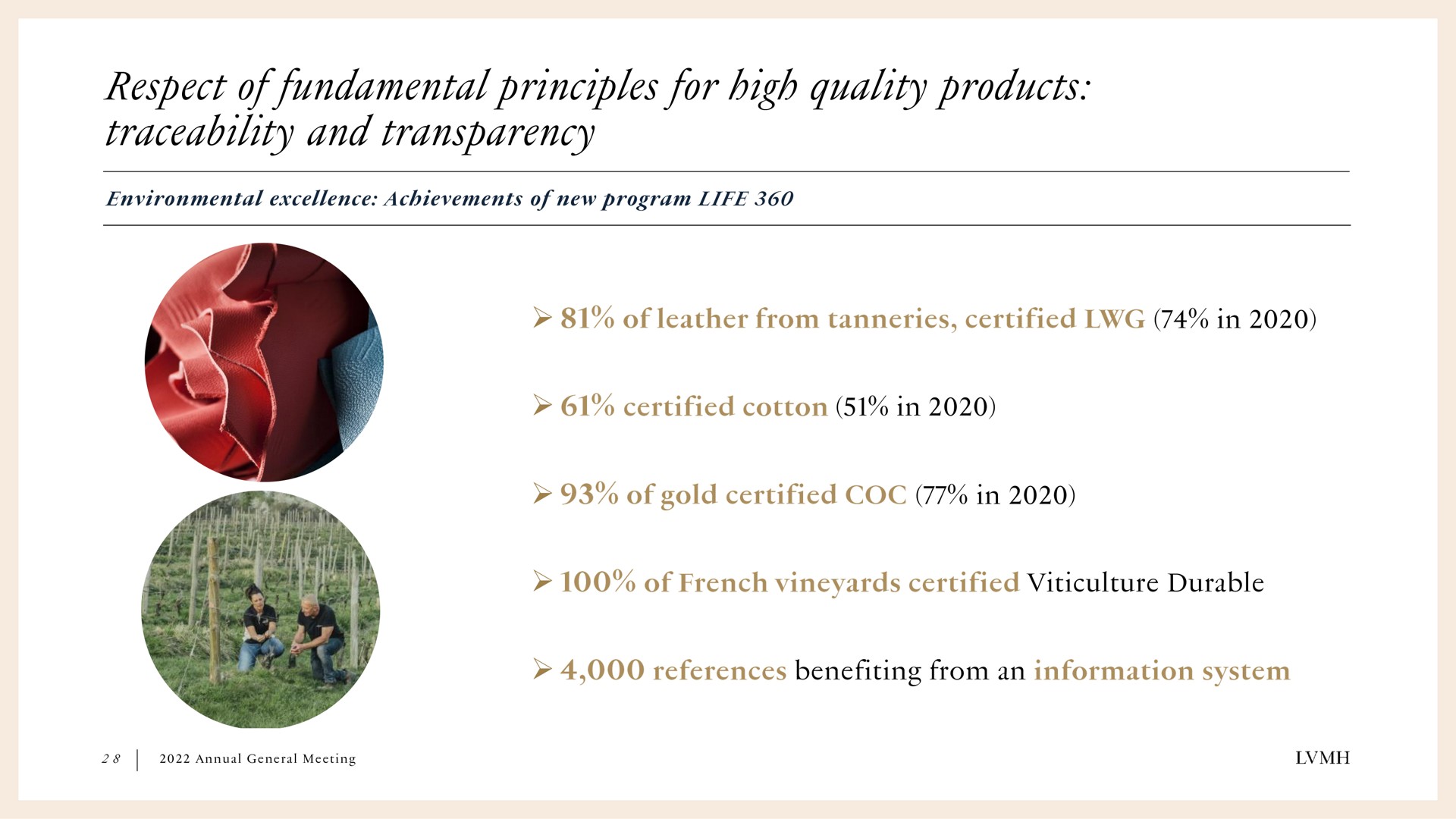 respect of fundamental principles for high quality products traceability and transparency | LVMH