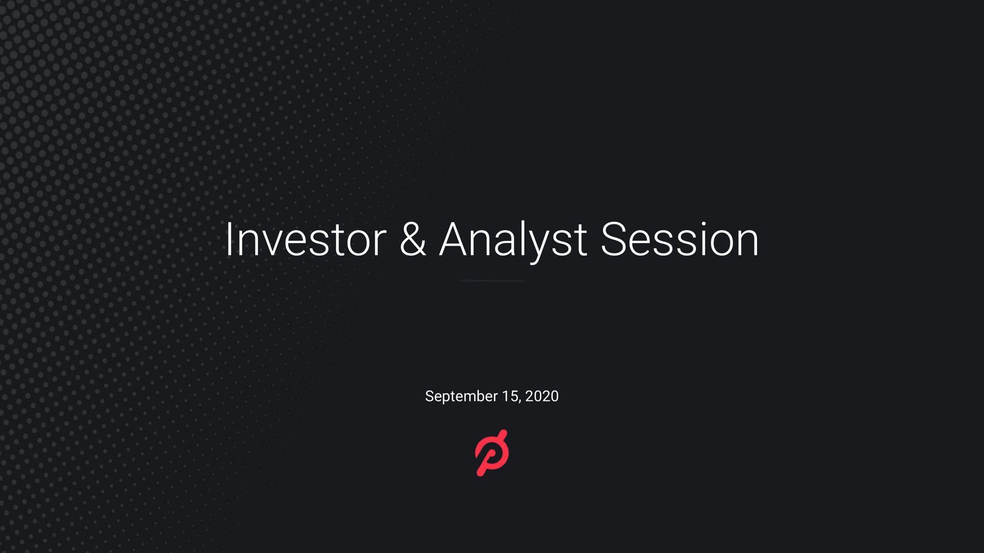 investor analyst session | Peloton