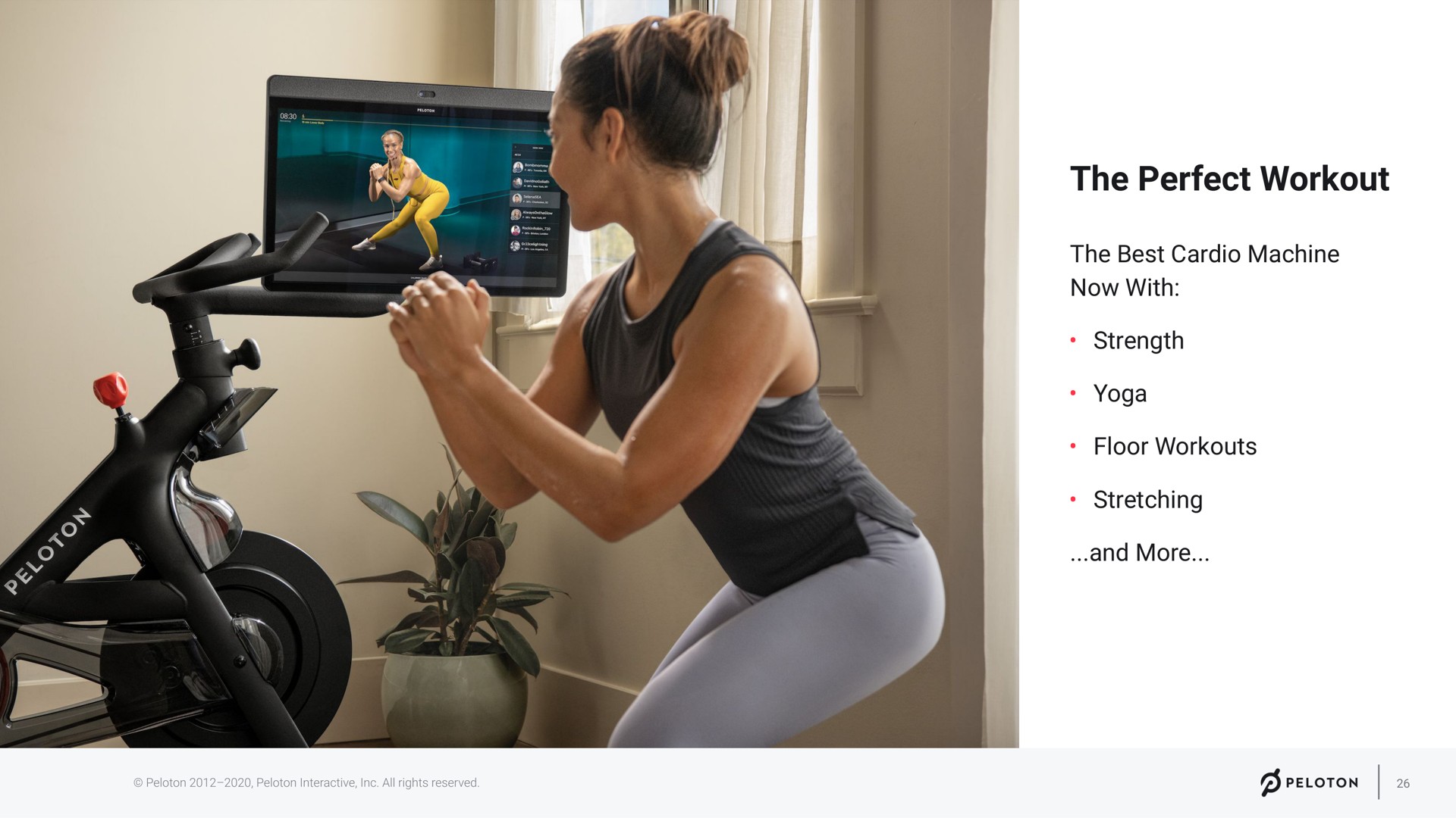 the perfect workout the best machine now with strength yoga floor workouts stretching and more | Peloton