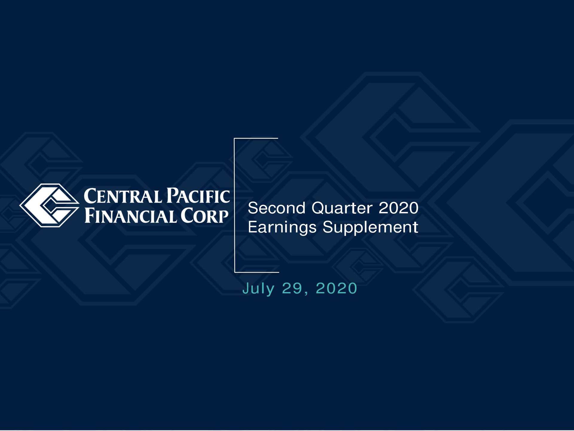 a second quarter earnings supplement central pacific financial corp | Central Pacific Financial