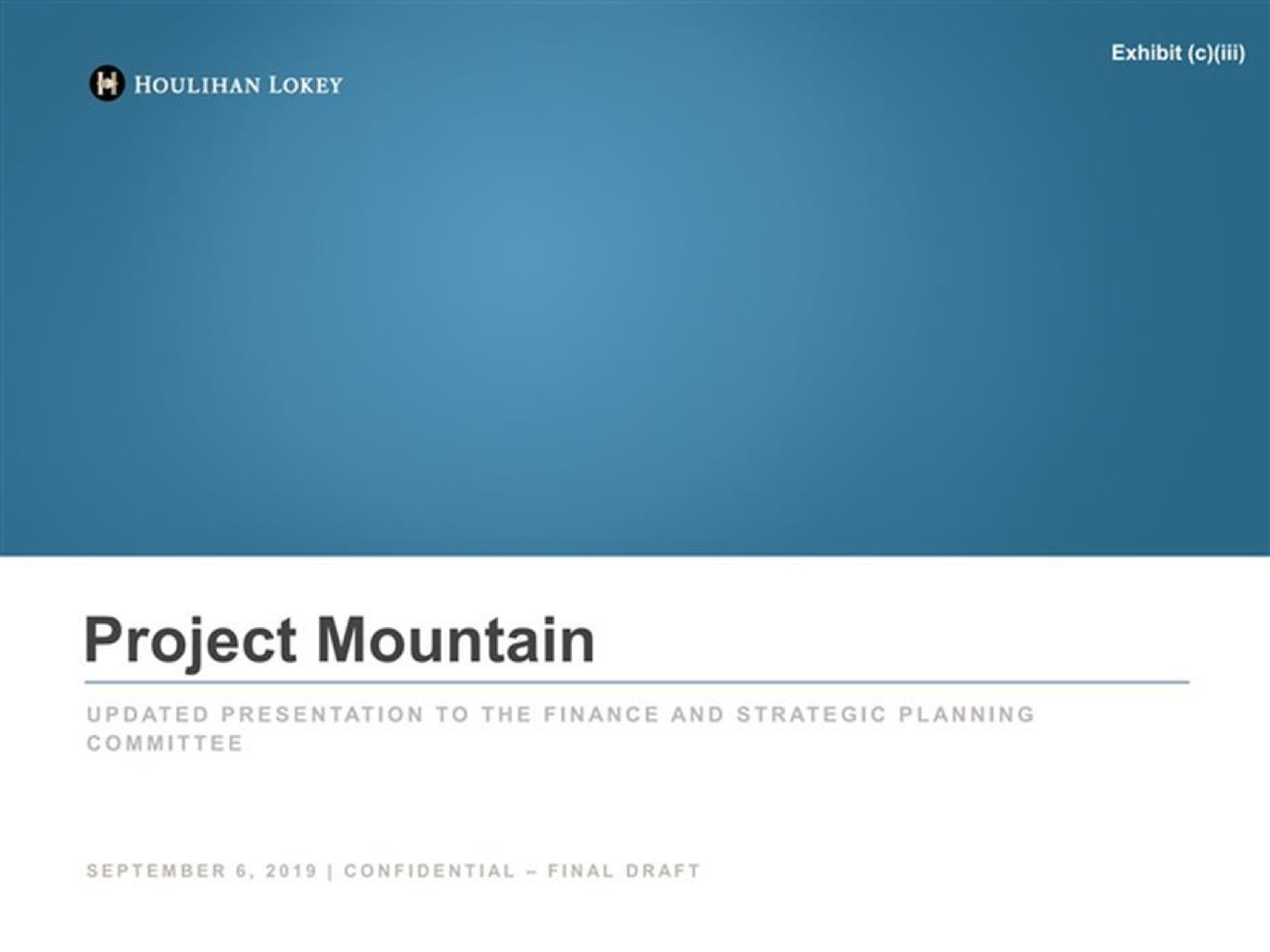 project mountain | Goldman Sachs