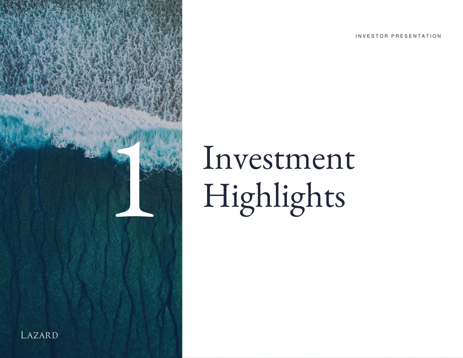 investment highlights | Lazard
