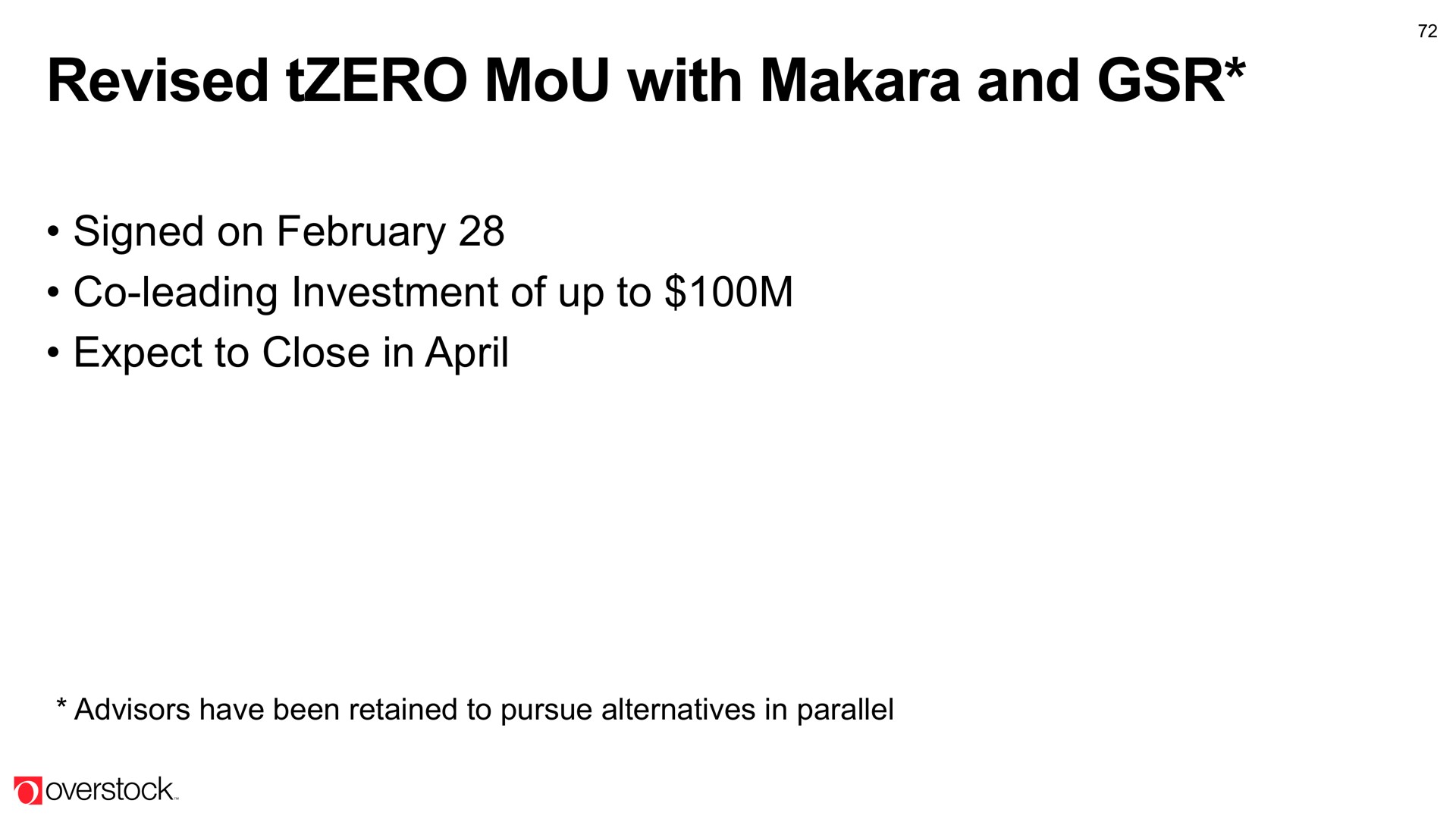 revised mou with and | Overstock