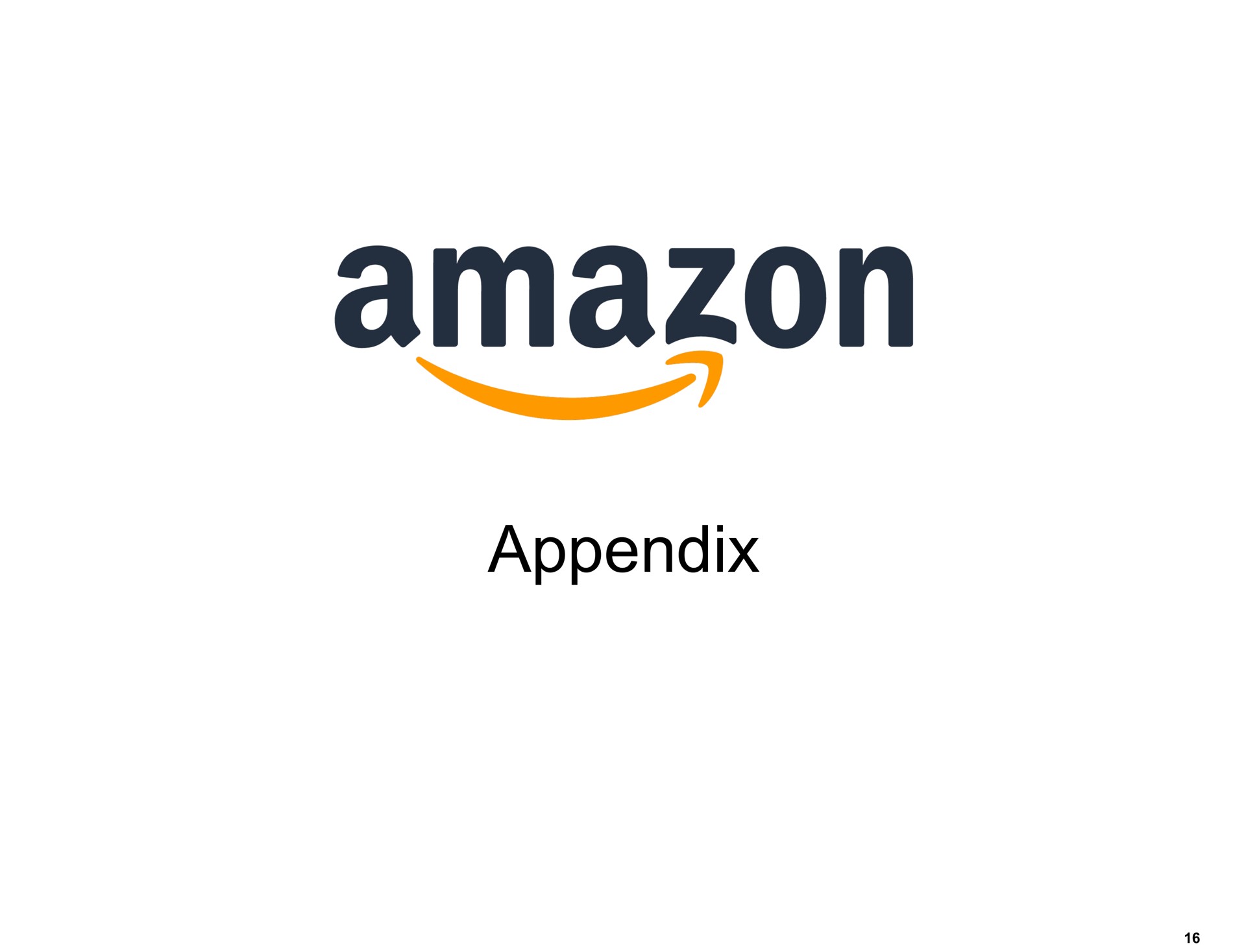 appendix | Amazon