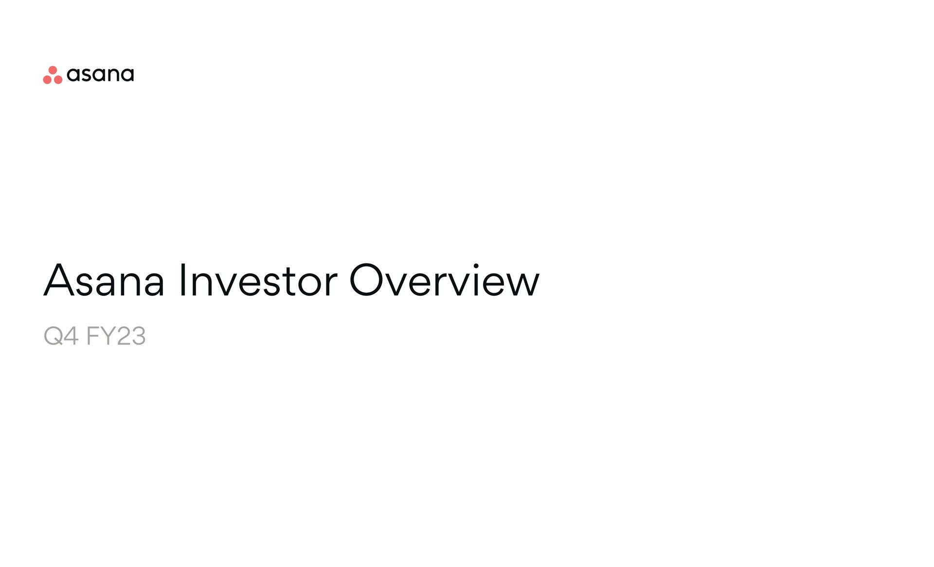 asana investor overview | Asana
