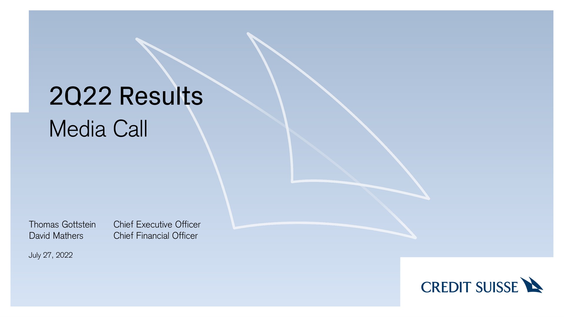 results media call credit | Credit Suisse