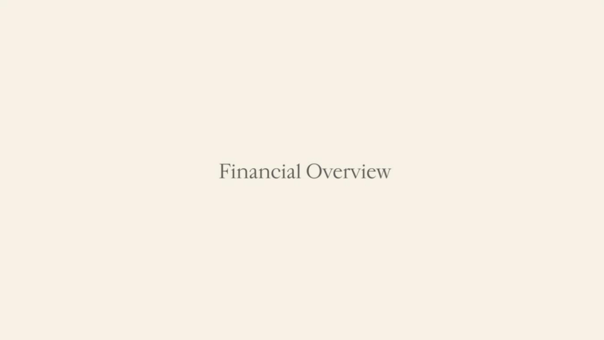 financial overview | 1stDibs