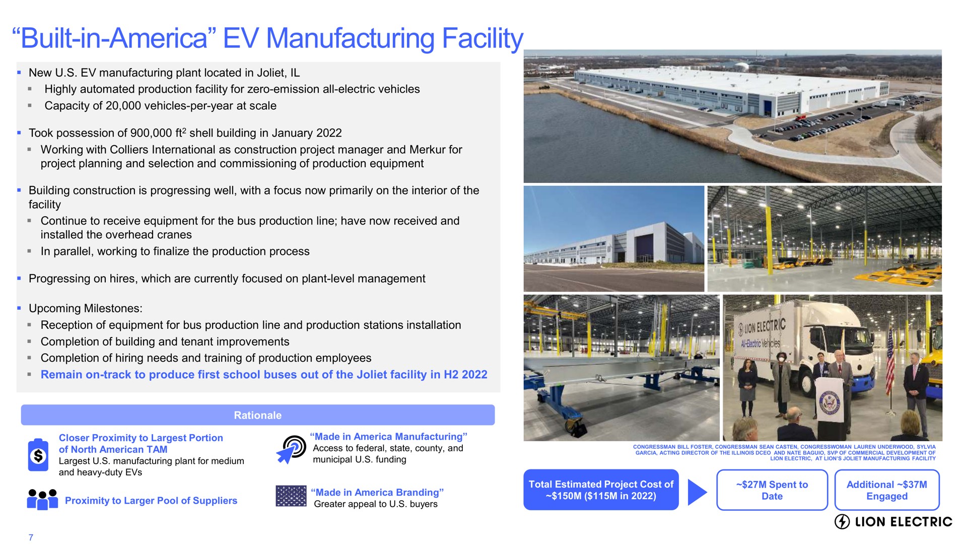 built in manufacturing facility of north tam federal state county and as | Lion Electric