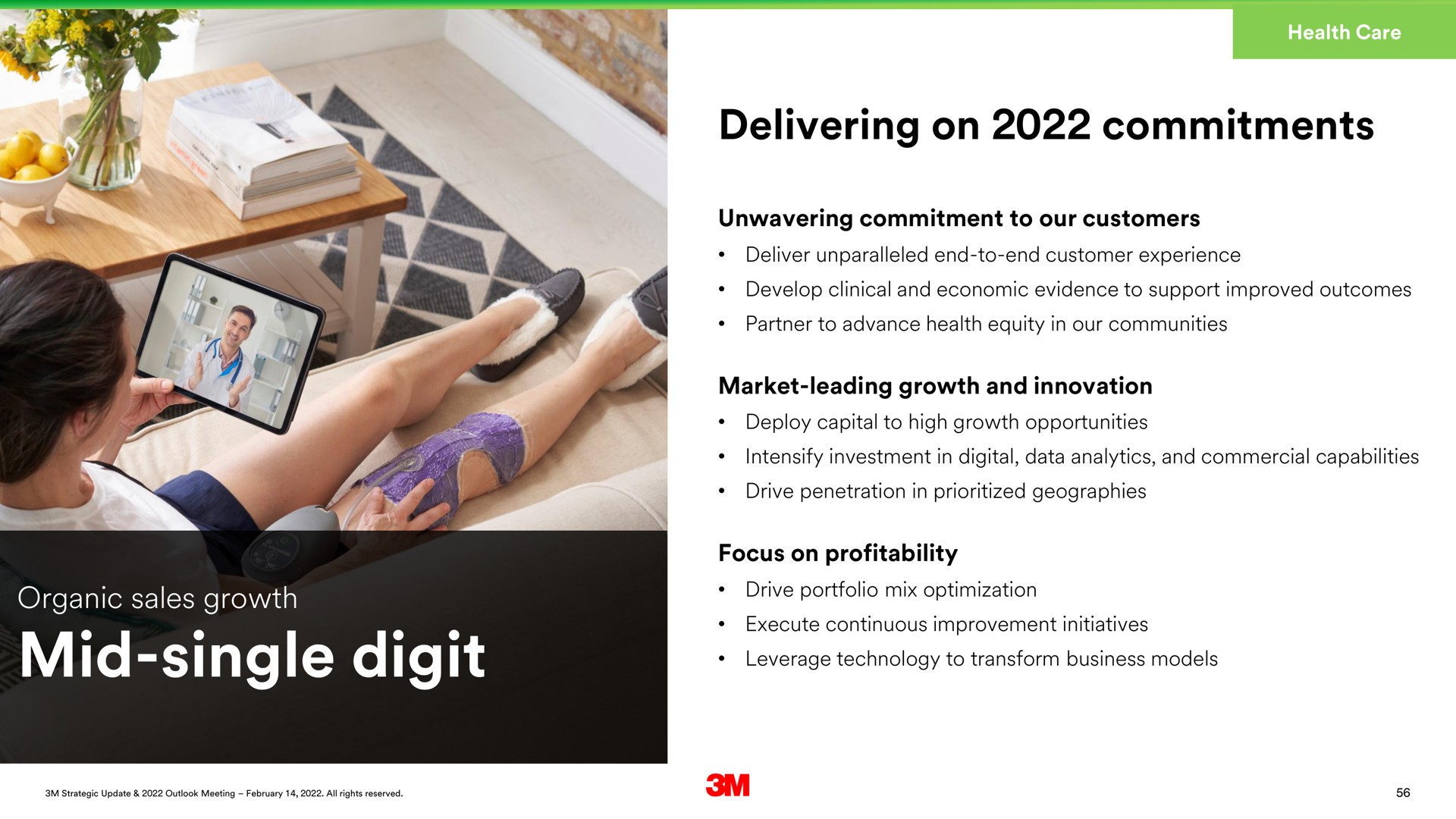 delivering on commitments mid single digit | 3M
