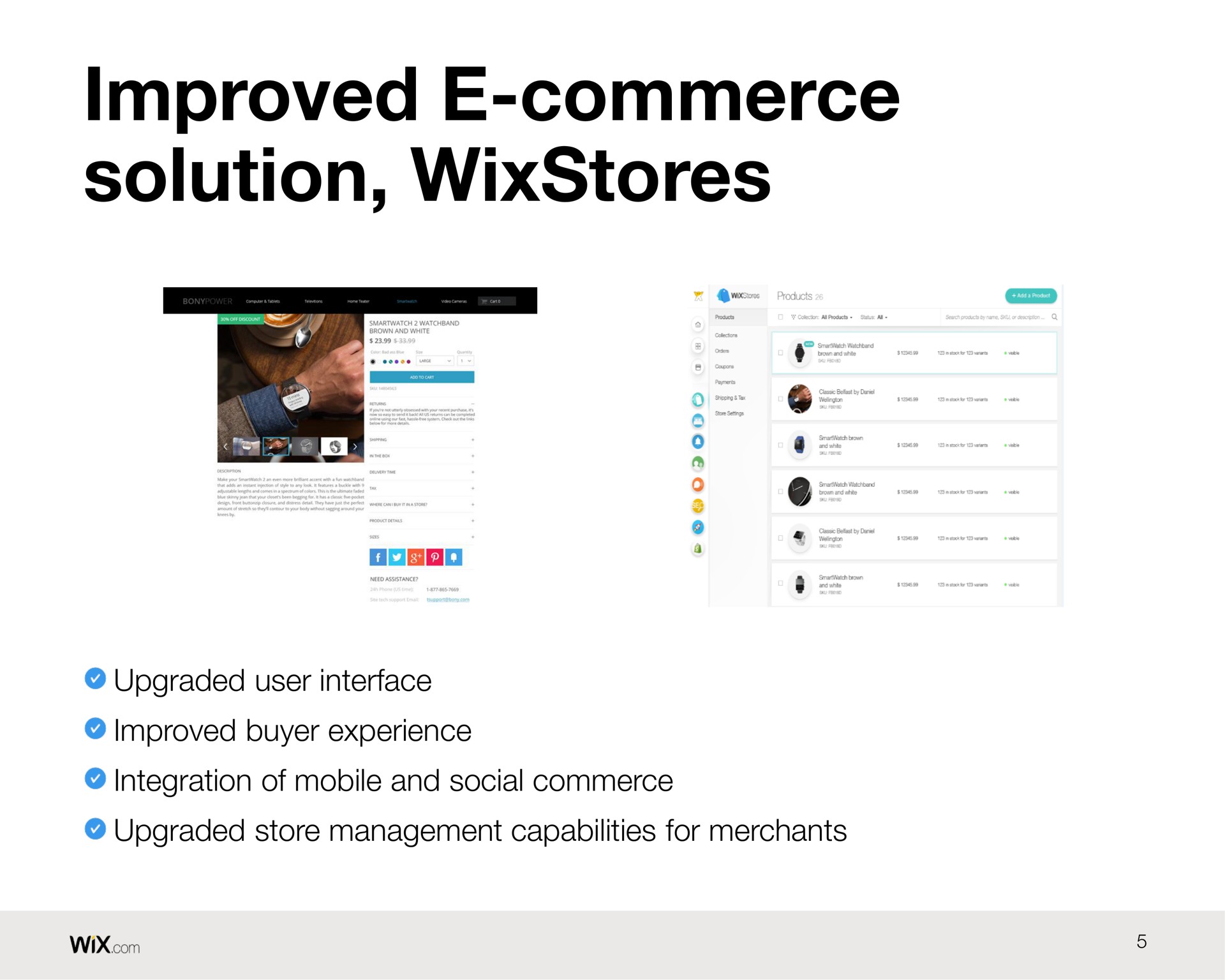 improved commerce solution | Wix