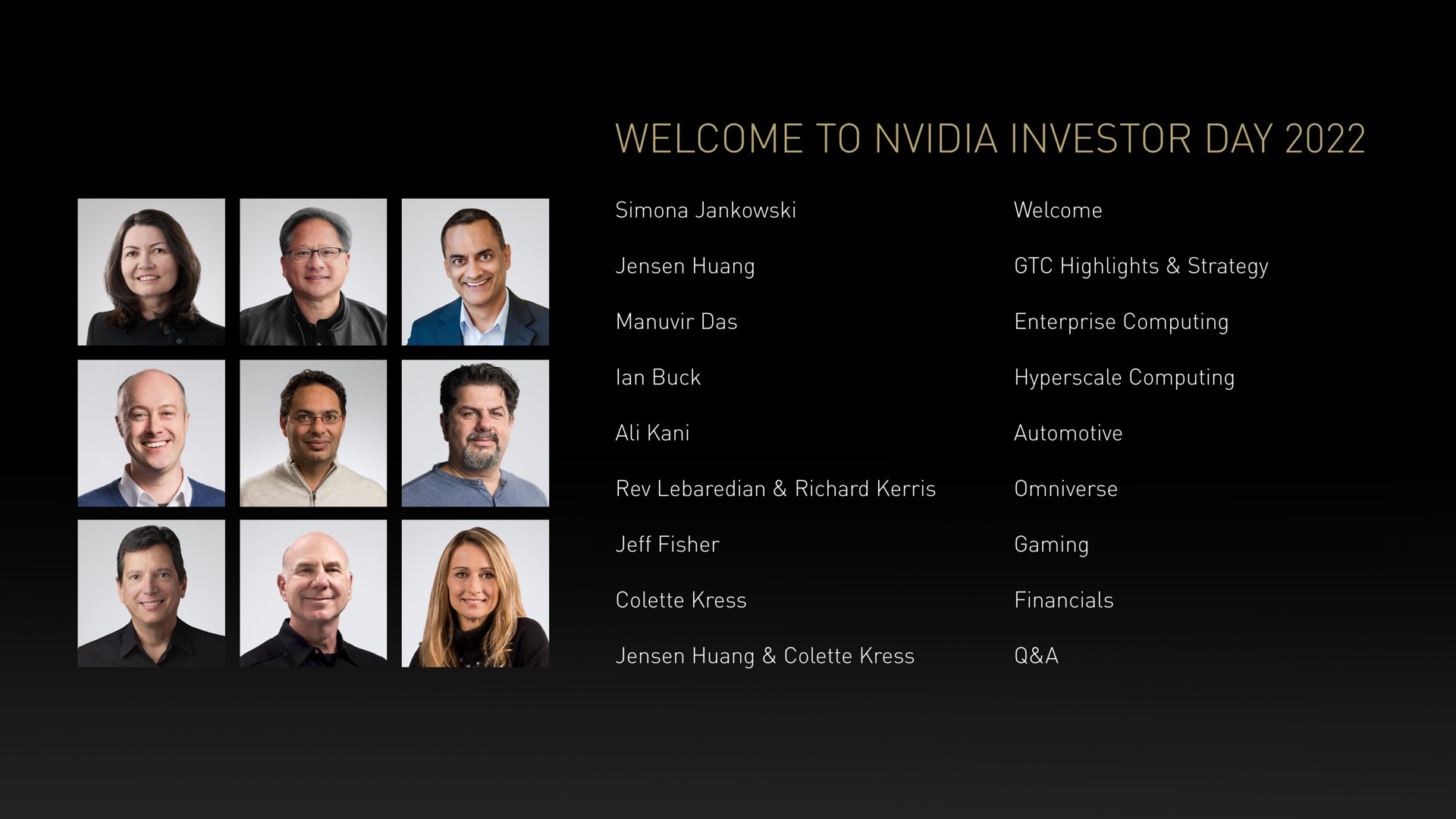 welcome to investor day a | NVIDIA
