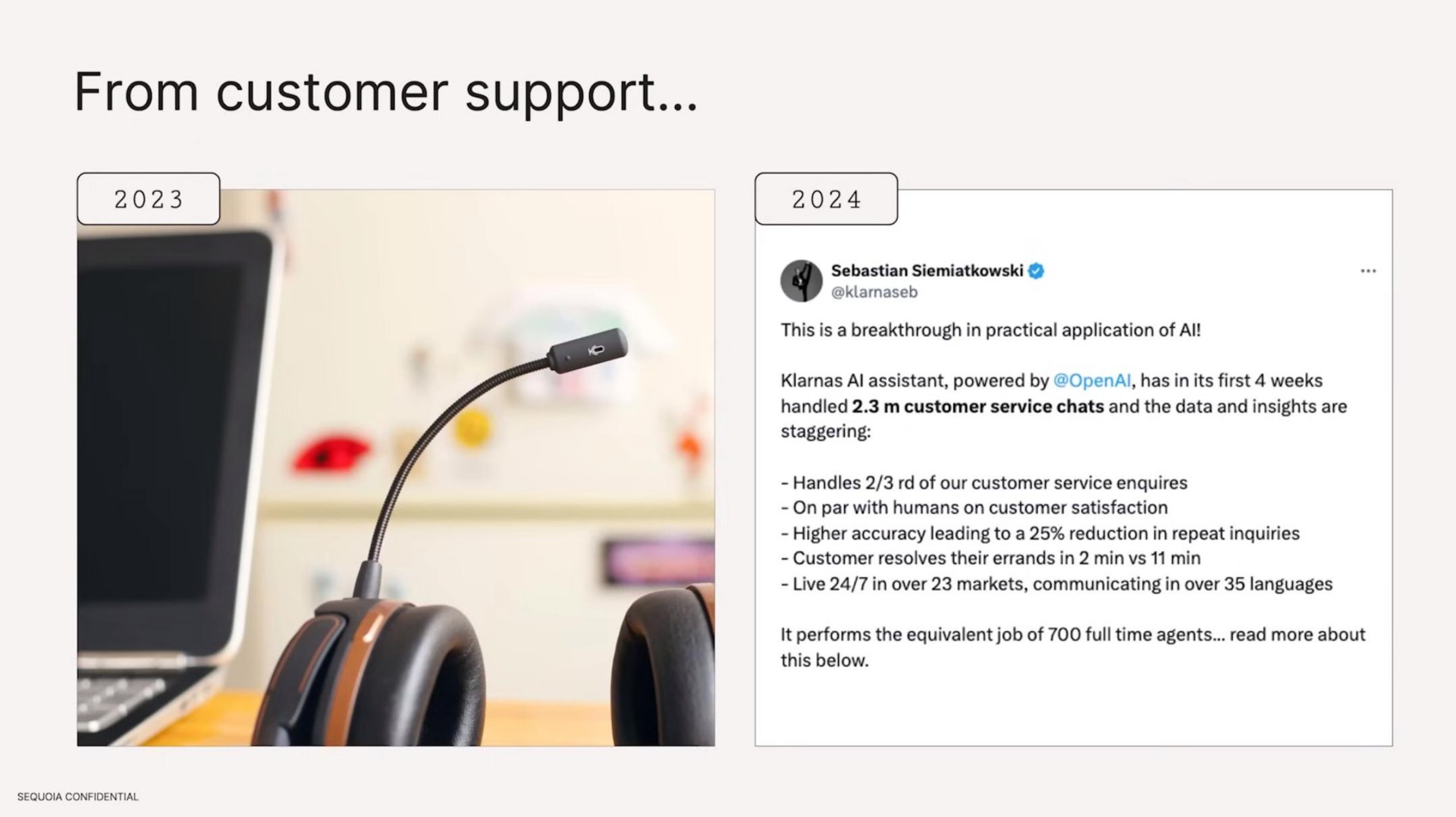 from customer support | Sequoia Capital