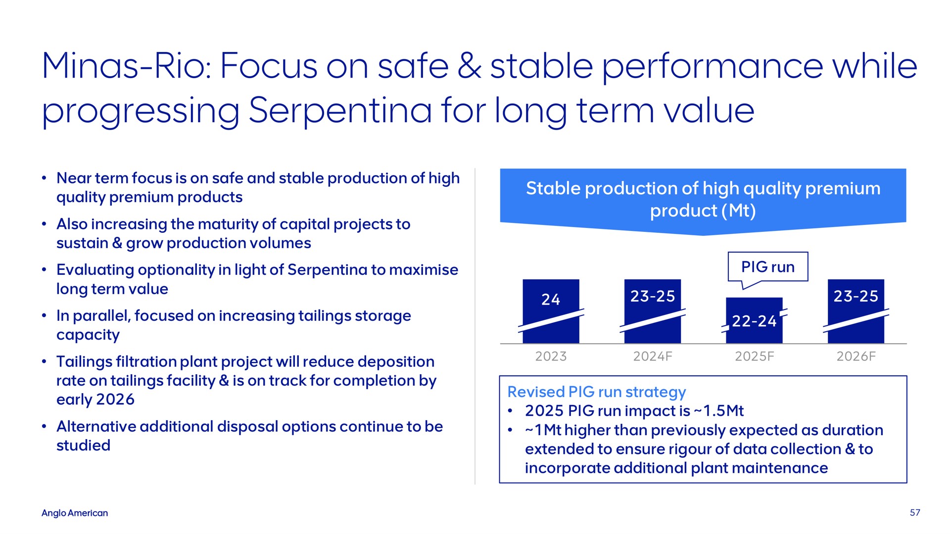 minas rio focus on safe stable performance while progressing serpentina for long term value | AngloAmerican