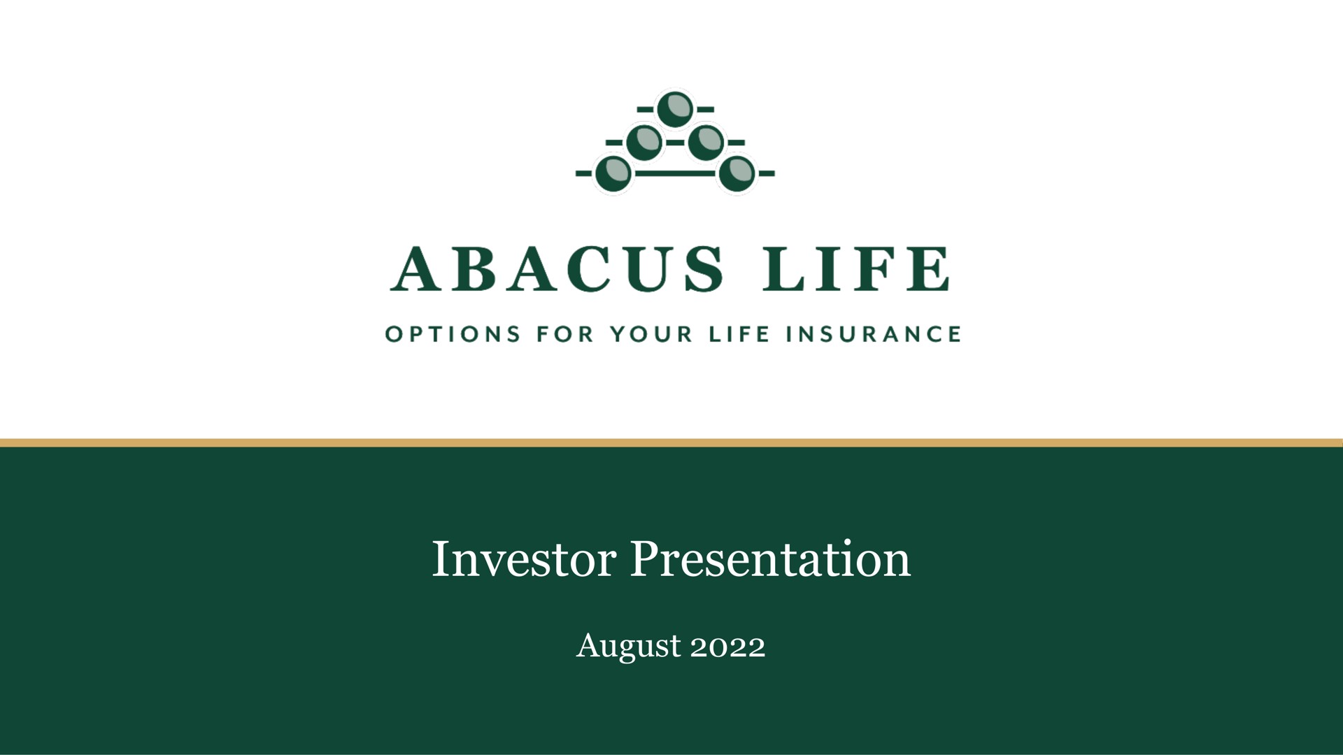 investor presentation august abacus life | Abacus Life