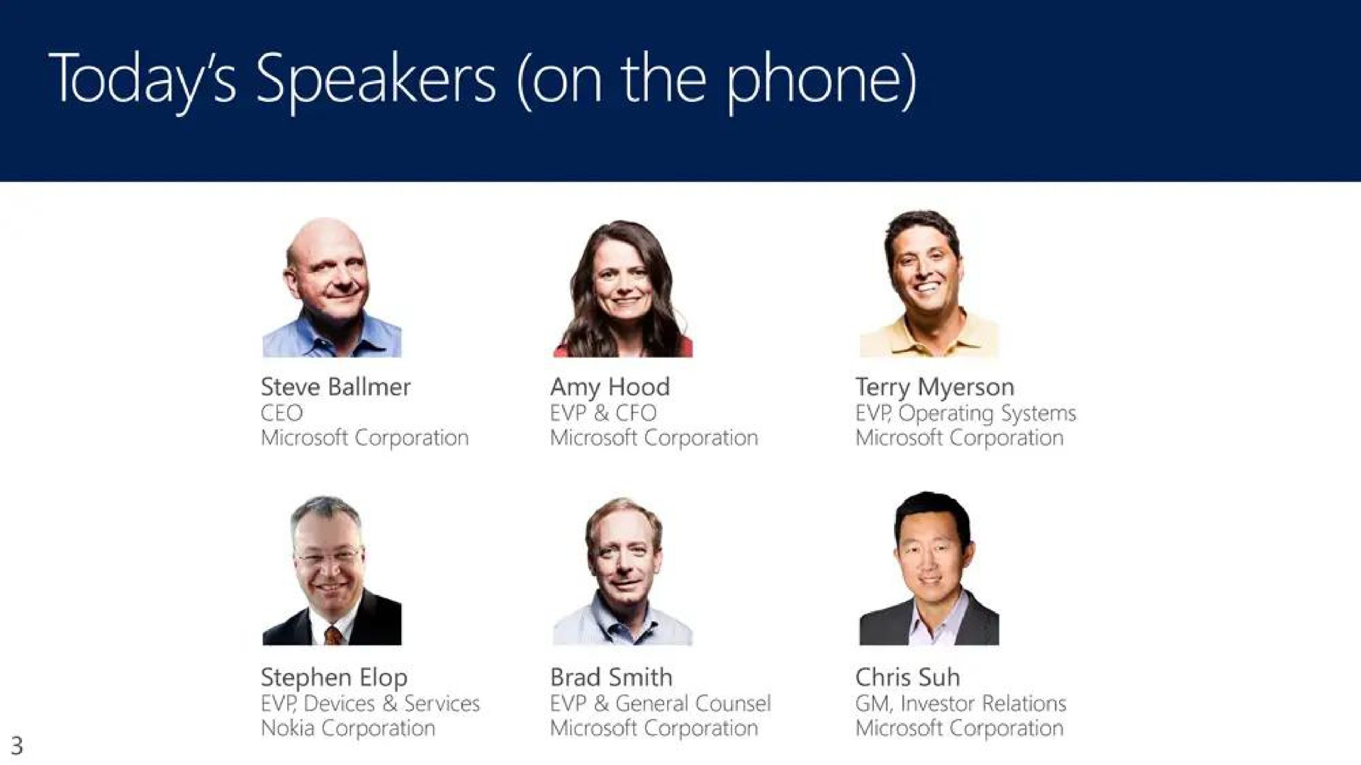today speakers on the phone | Microsoft