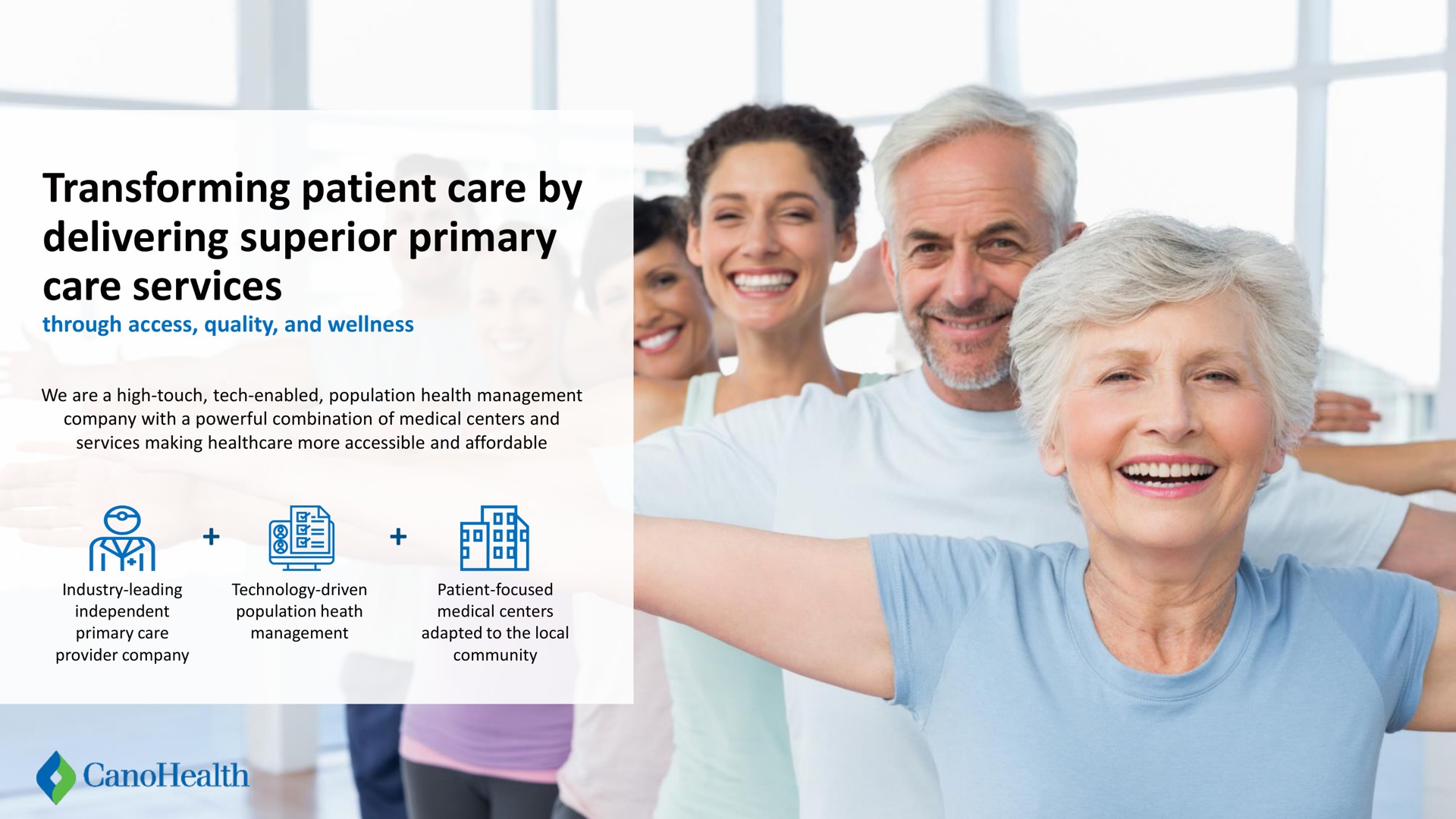 transforming patient care by delivering superior primary care services | Cano Health