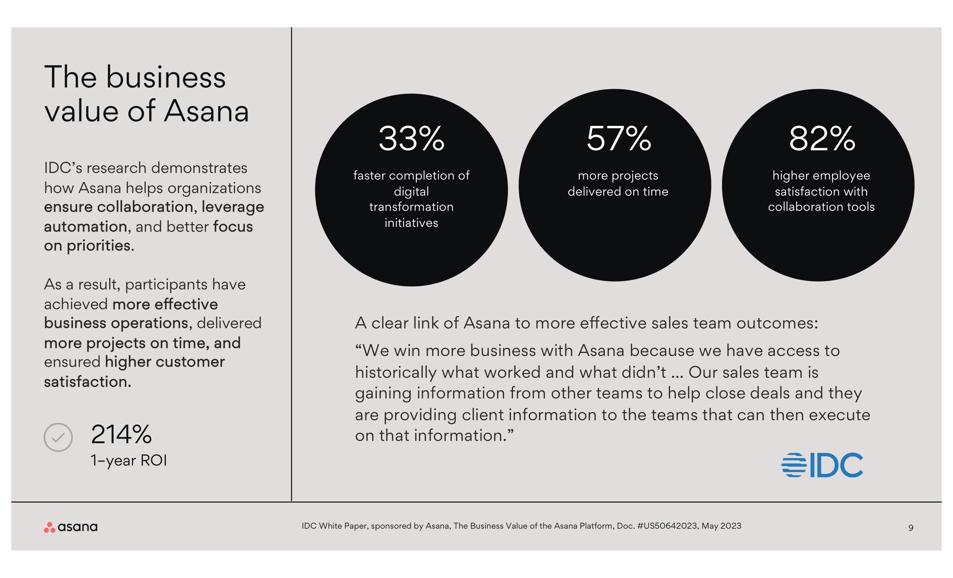 the business value of asana sao | Asana