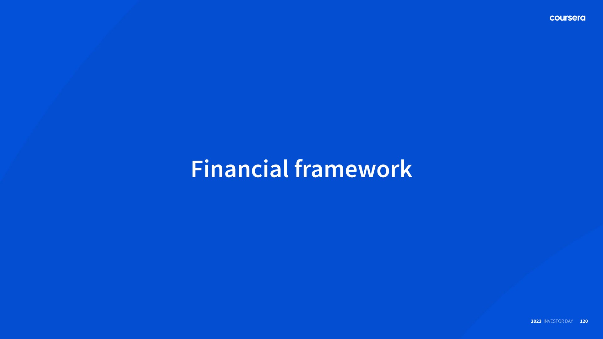 financial framework | Coursera