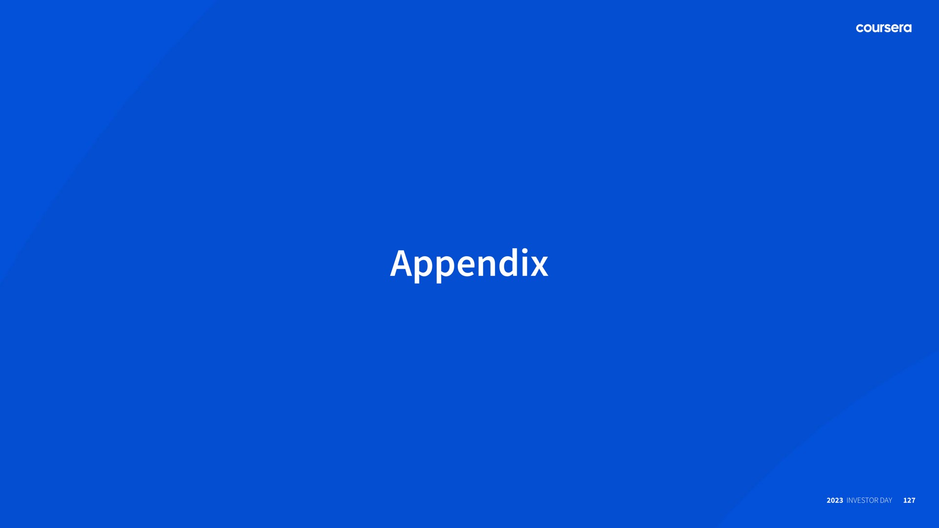 appendix | Coursera