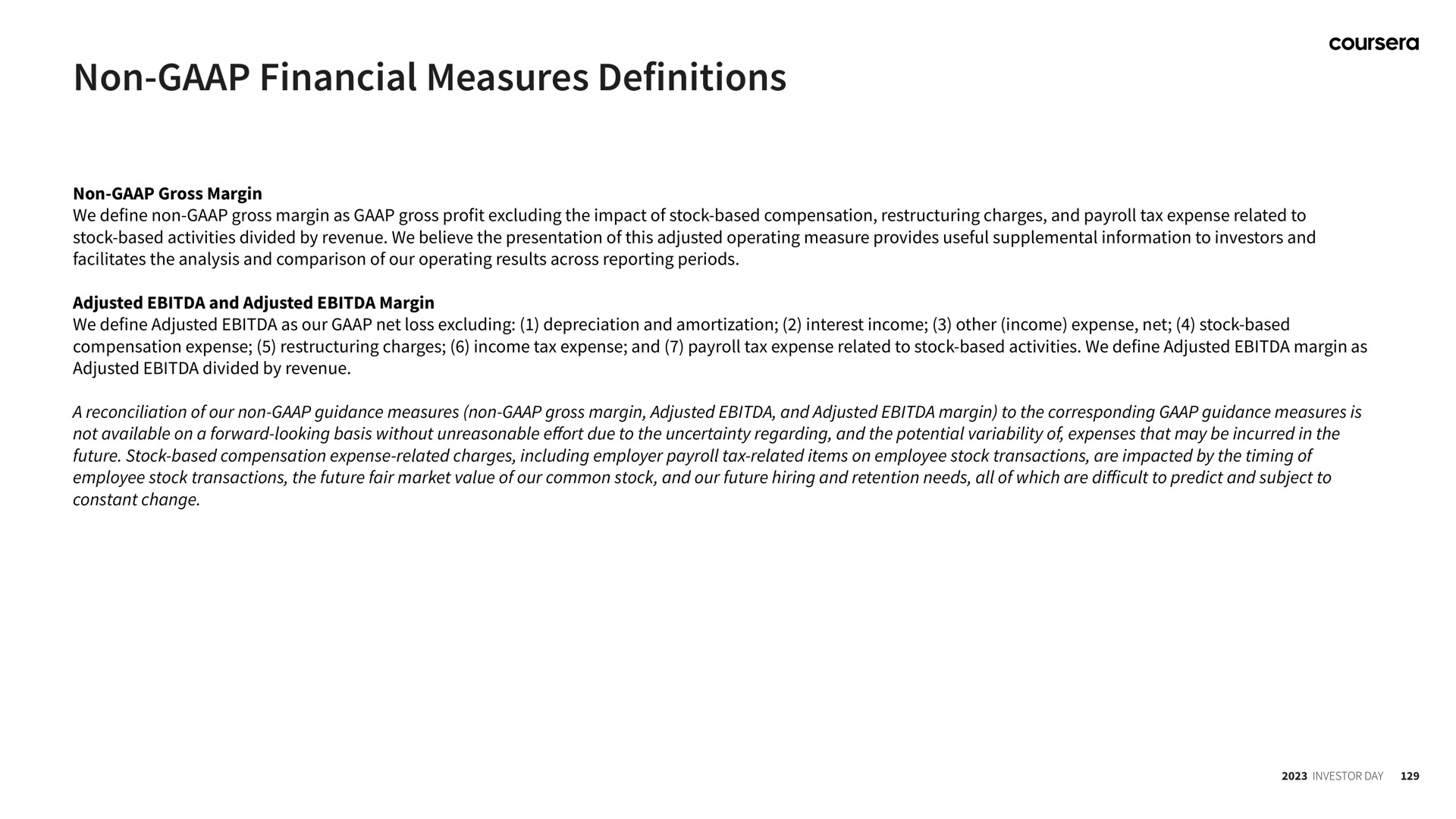 non financial measures definitions | Coursera