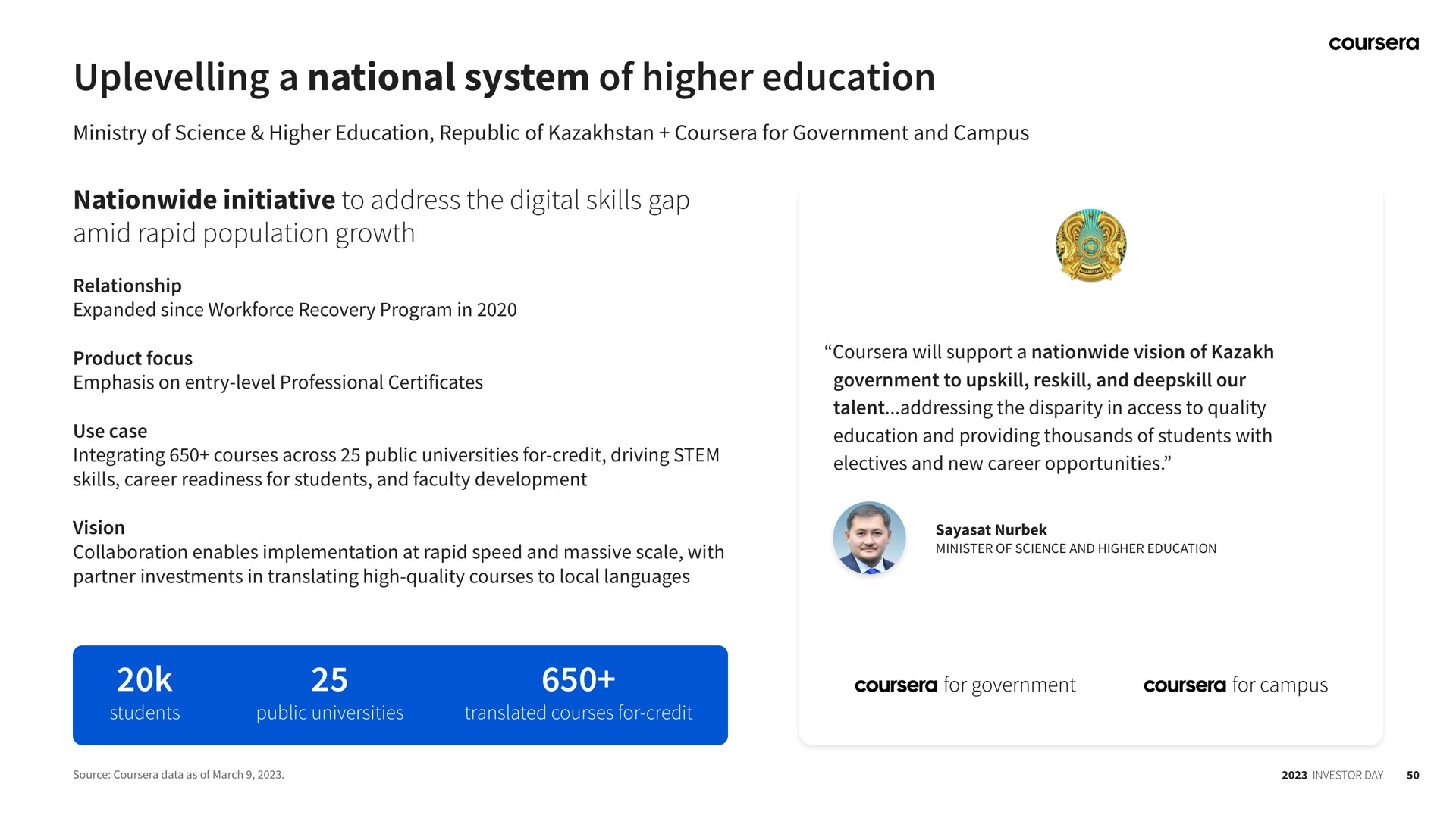 a national system of higher education | Coursera