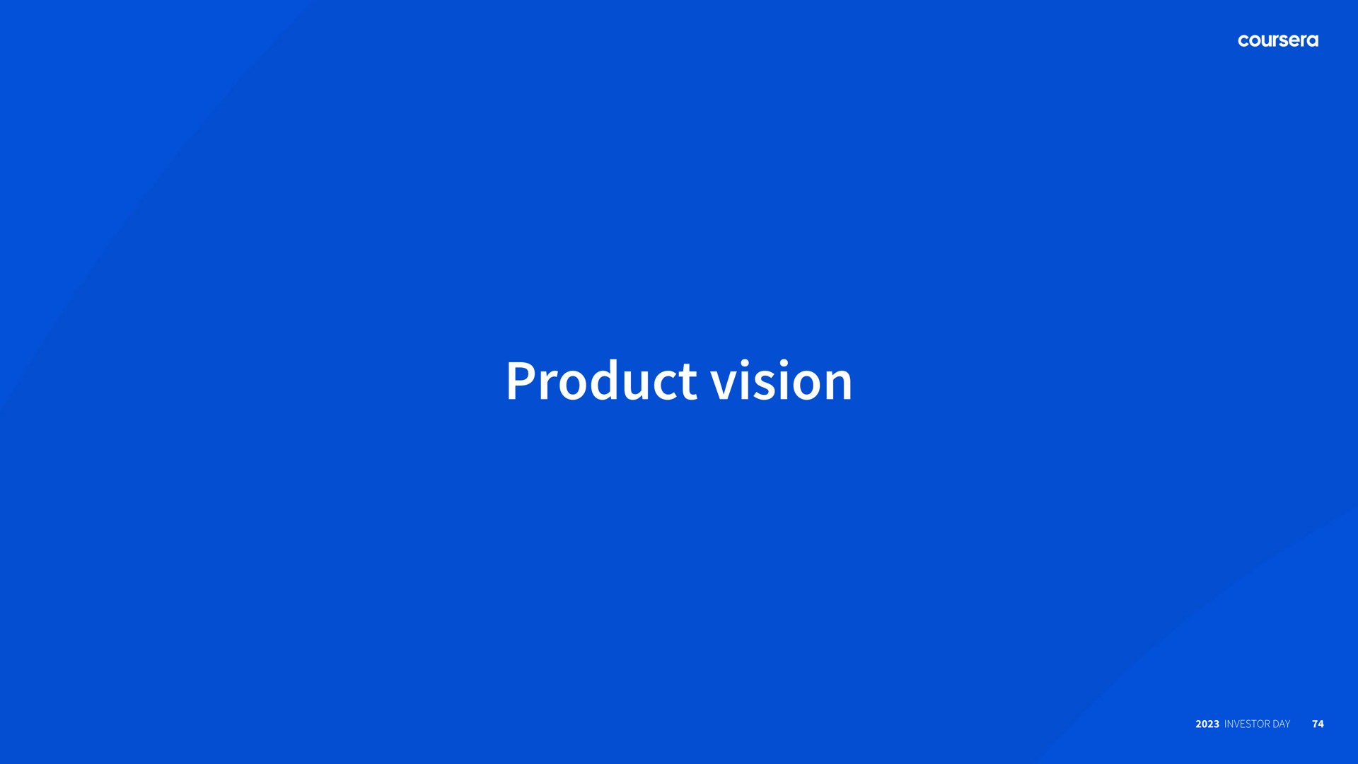 product vision | Coursera