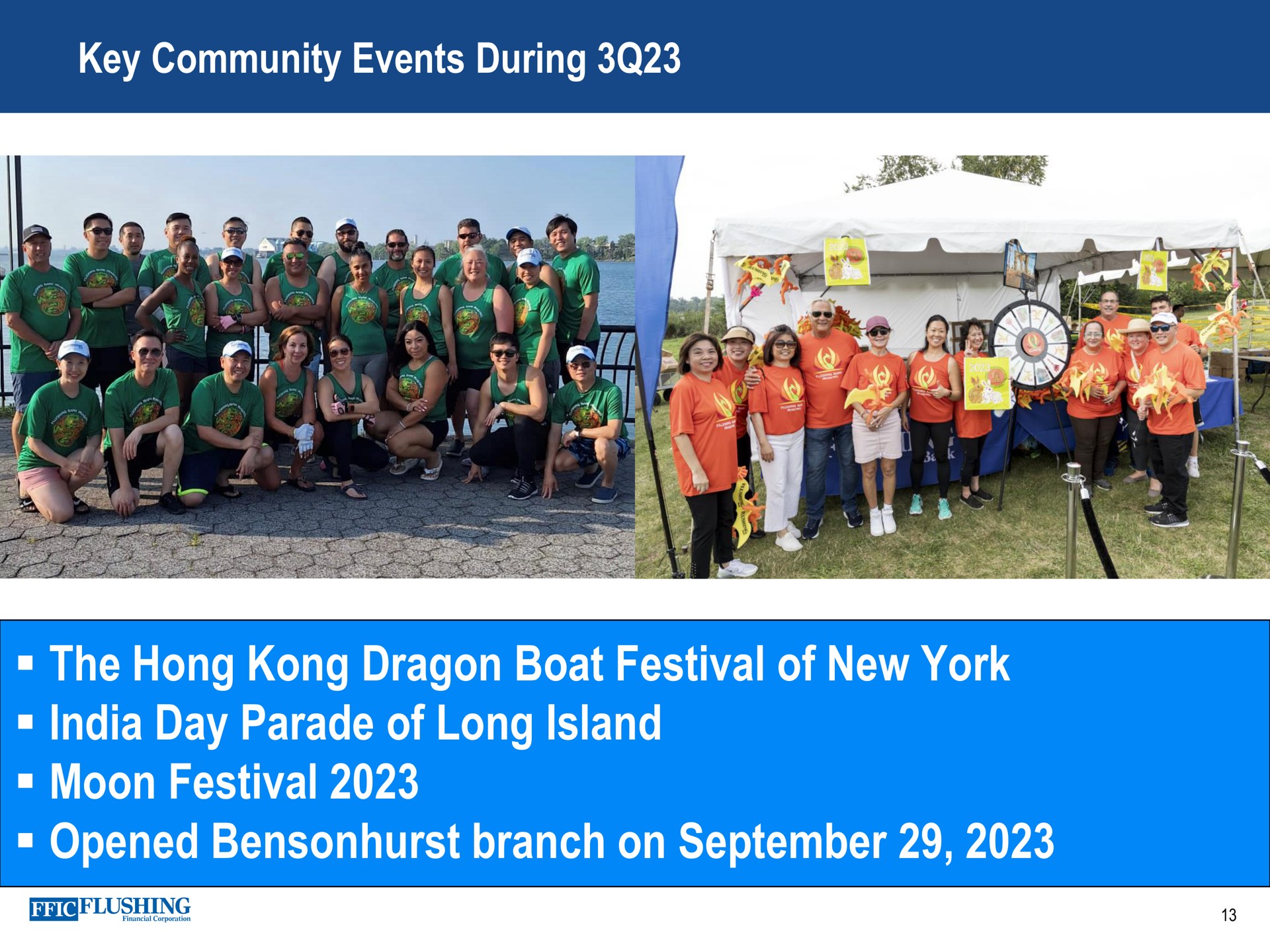 key community events during the hong dragon boat festival of new york day parade of long island moon festival opened branch on | Flushing Financial