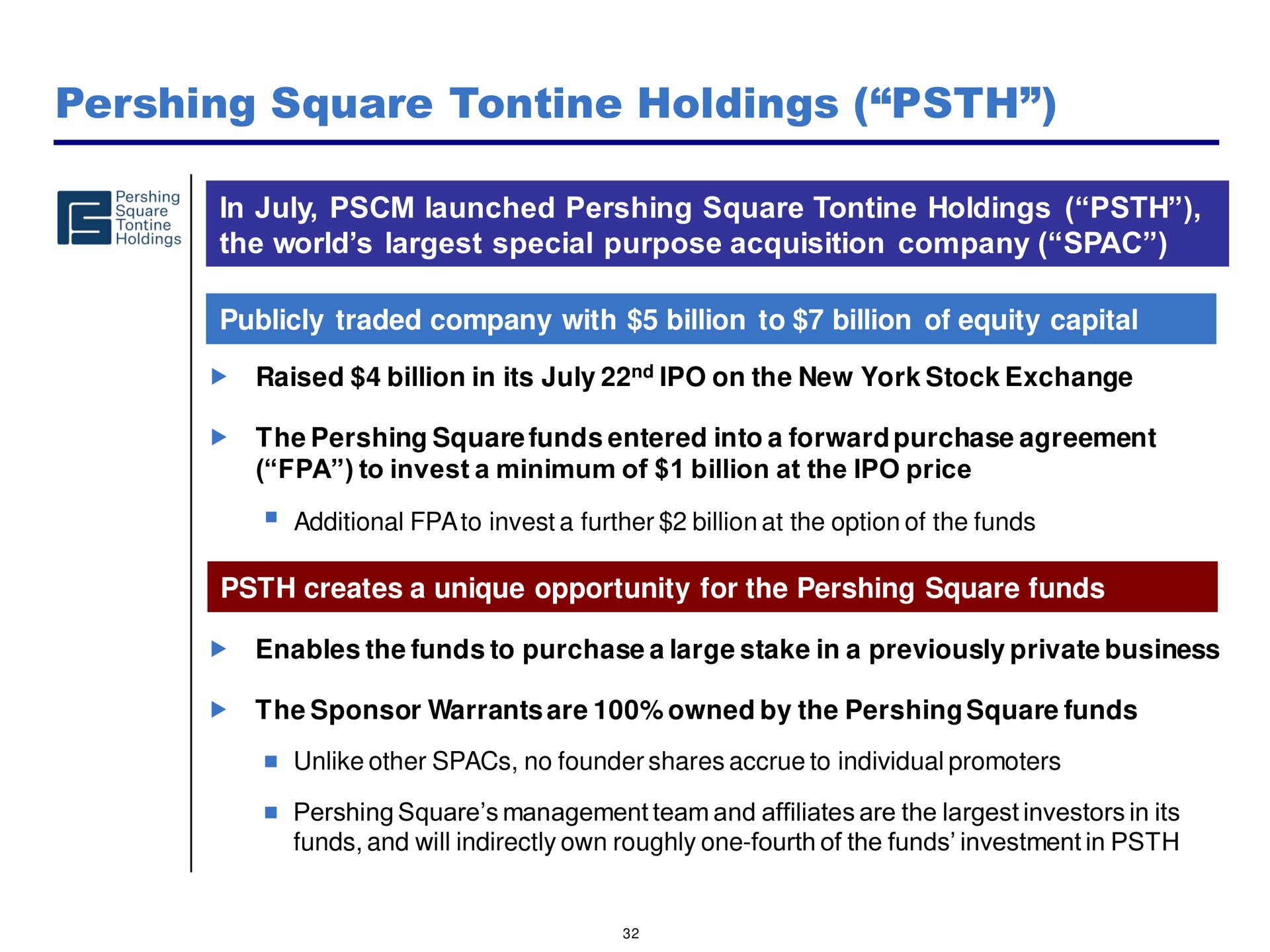 square tontine holdings in launched | Pershing Square