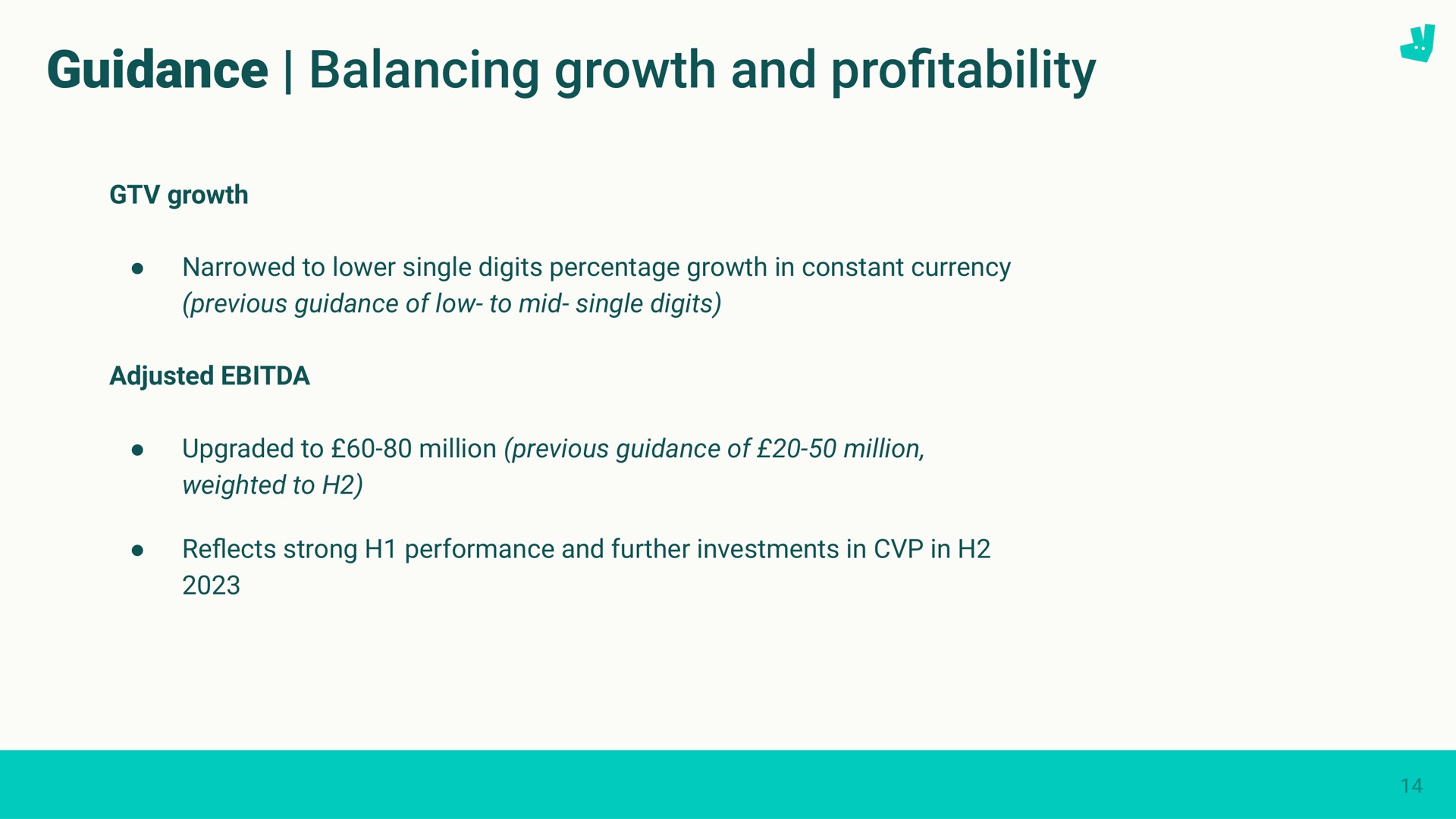 guidance balancing growth and pro profitability | Deliveroo