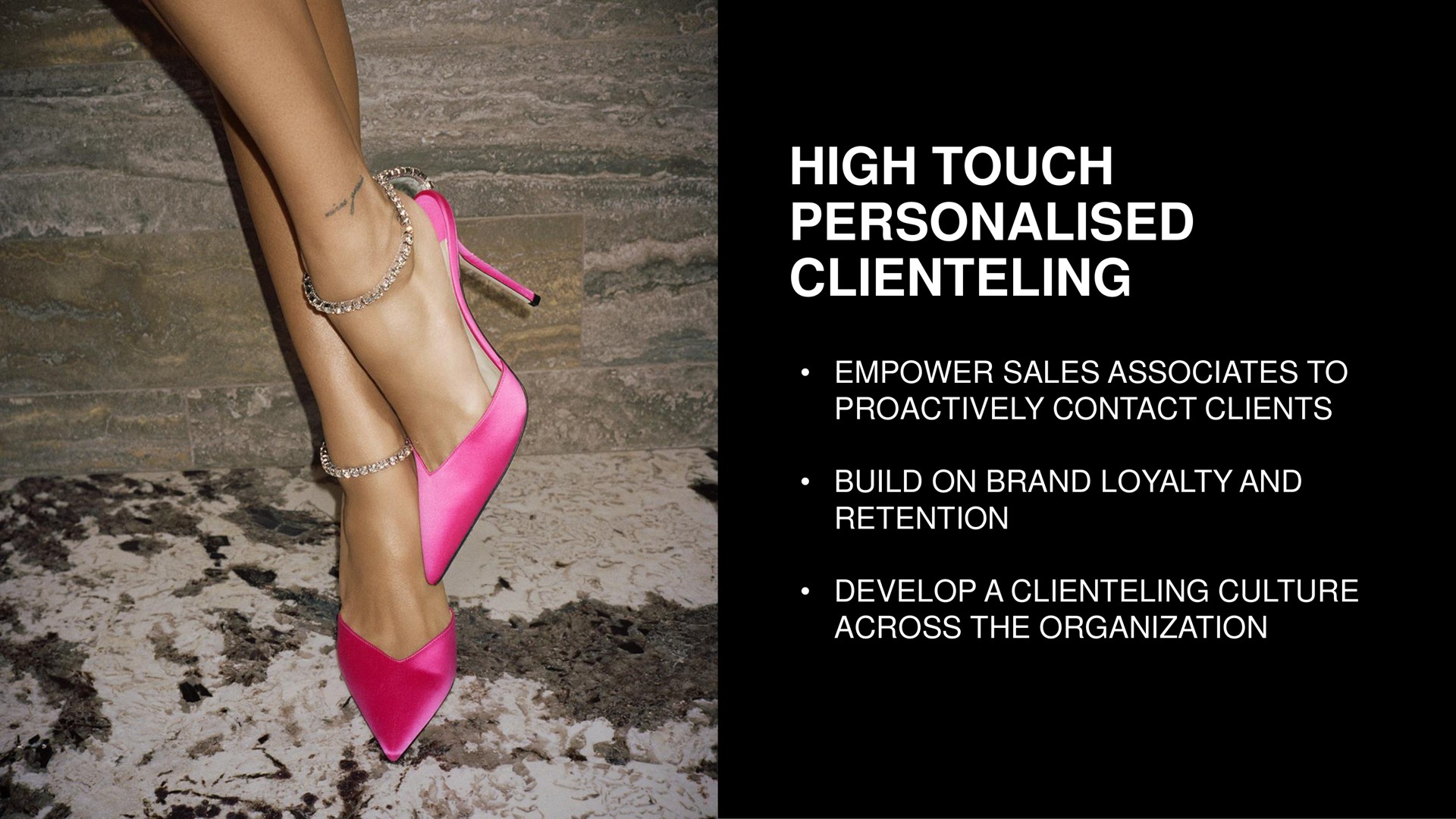 high touch empower sales associates to contact clients build on brand loyalty and retention develop a culture across the organization | Capri Holdings