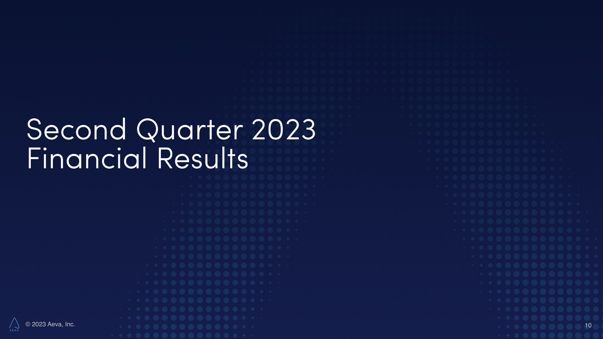 second quarter financial results | Aeva