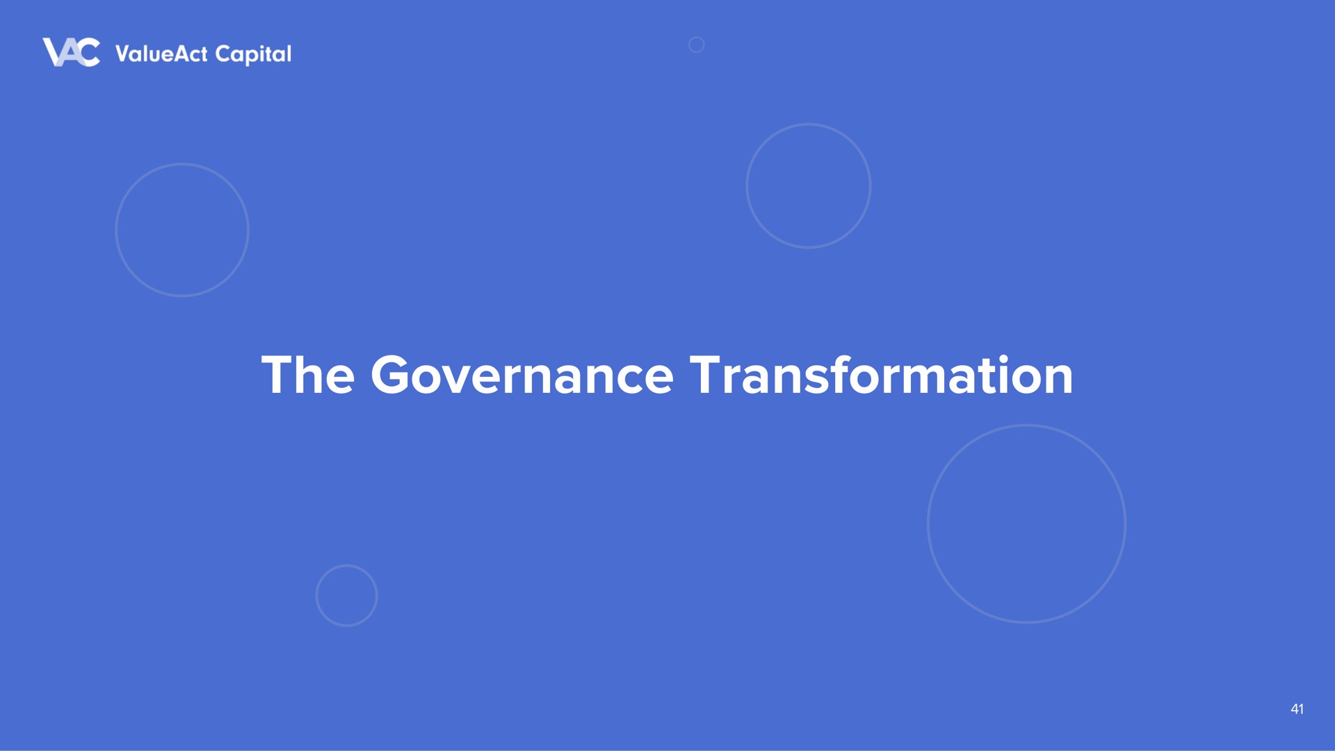the governance transformation | ValueAct Capital