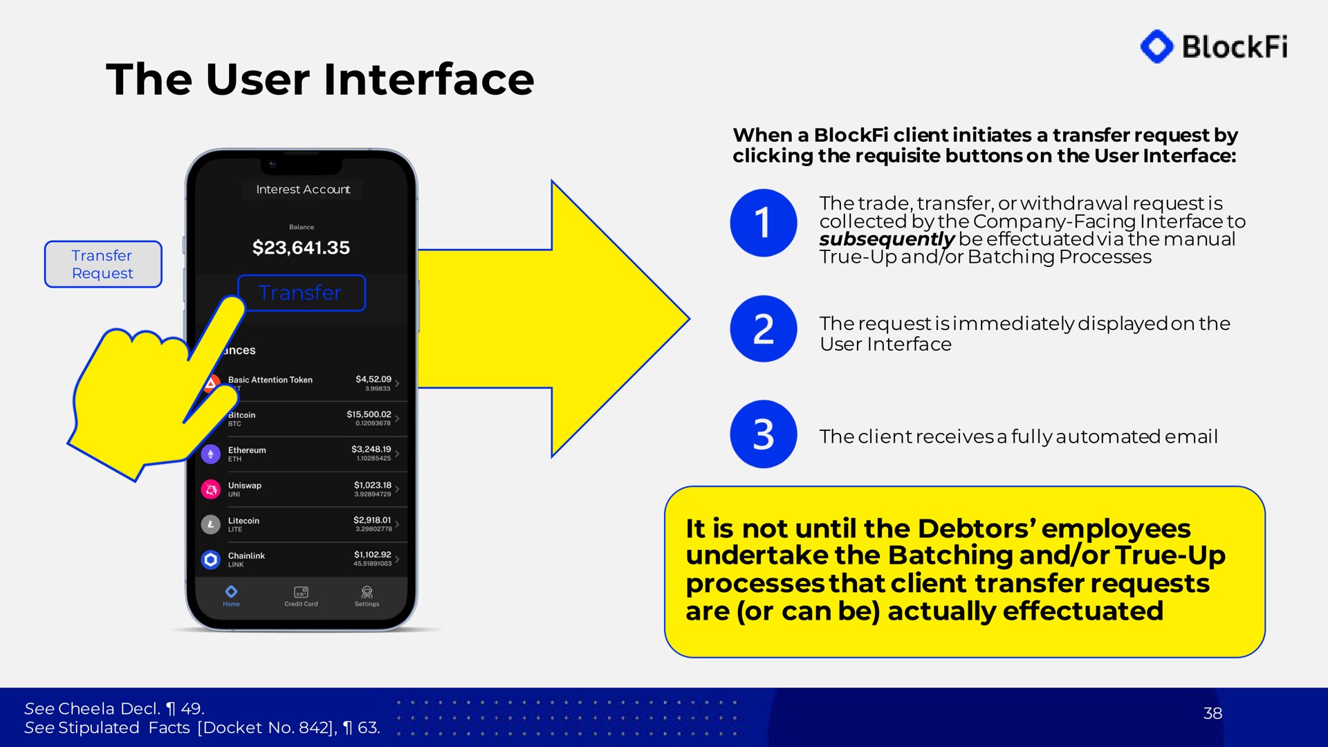 the user interface | BlockFi