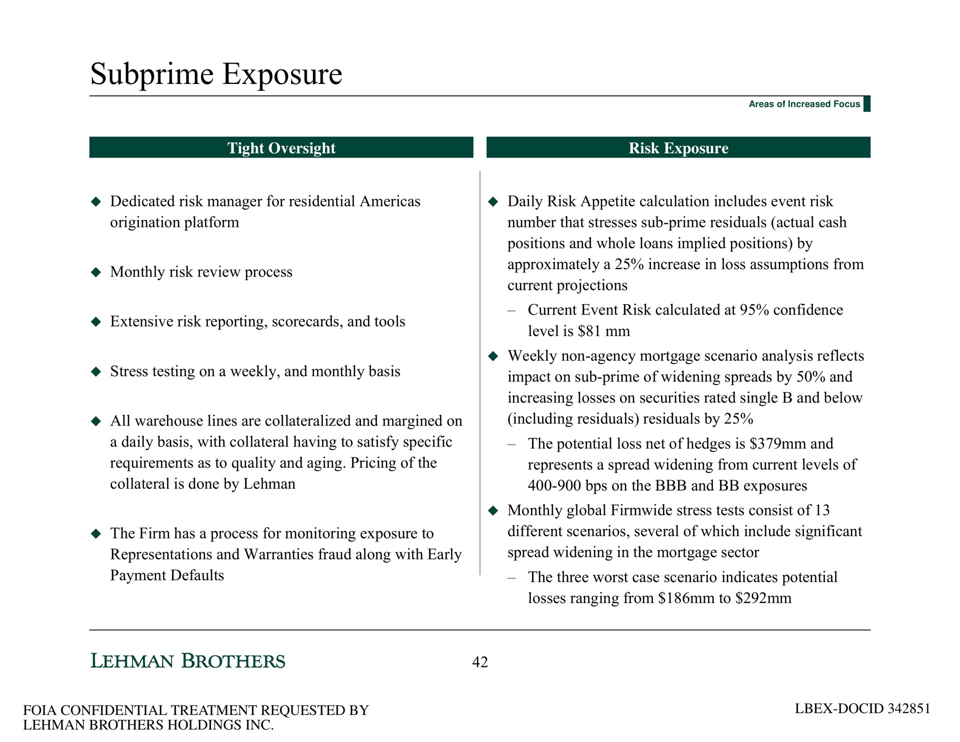 exposure | Lehman Brothers