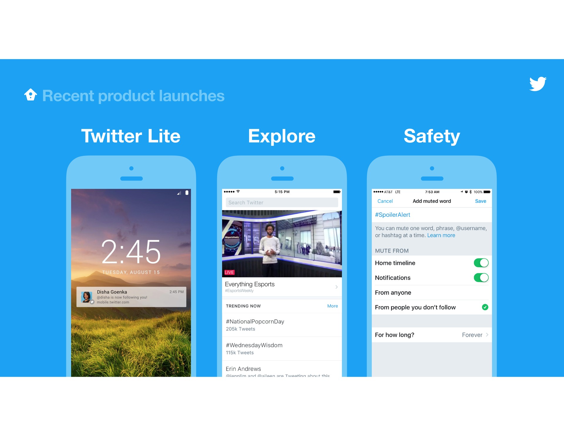 recent product launches twitter lite explore safety | Twitter