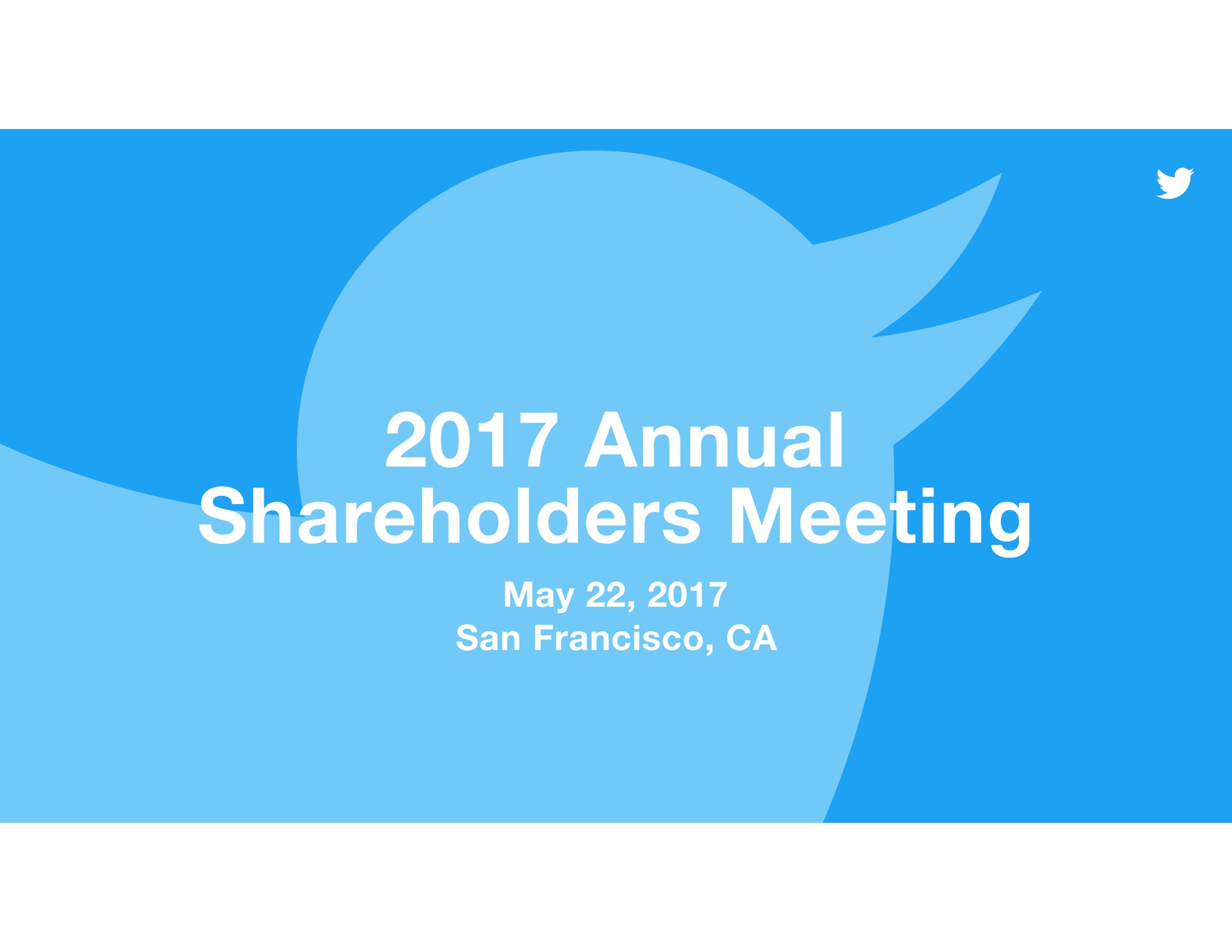 annual shareholders meeting may san | Twitter